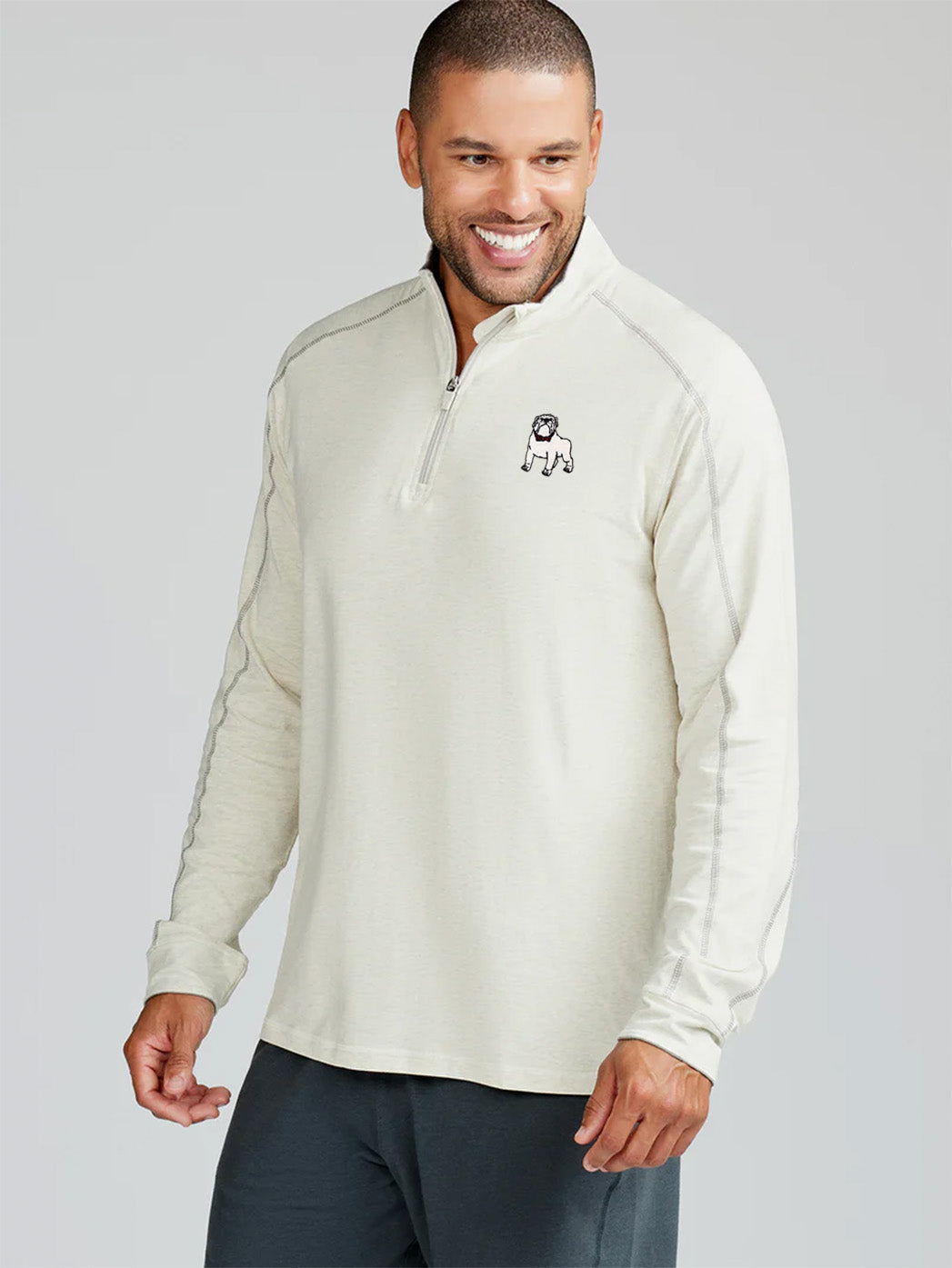 Tasc - Fergy Dawg Carrollton Quarter Zip - Mineral Heather