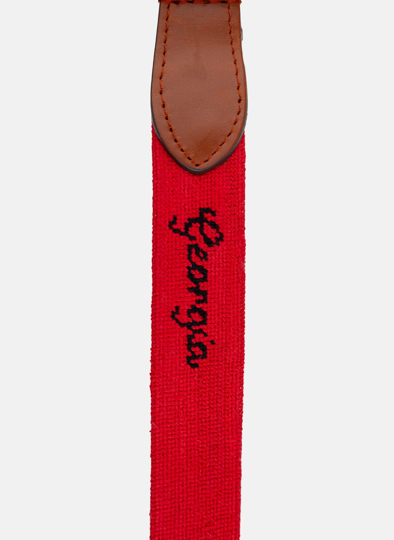 Smathers & Branson - Georgia Script™ Needlepoint Belt - Red