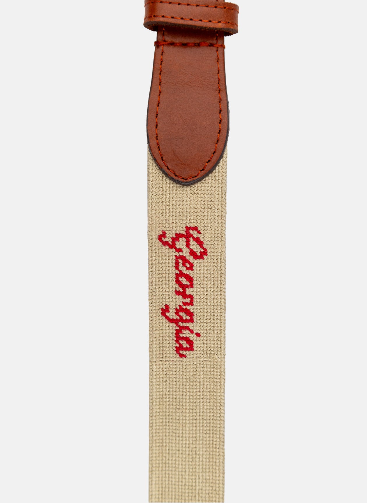 Smathers & Branson - Georgia Script™ Needlepoint Belt - Khaki