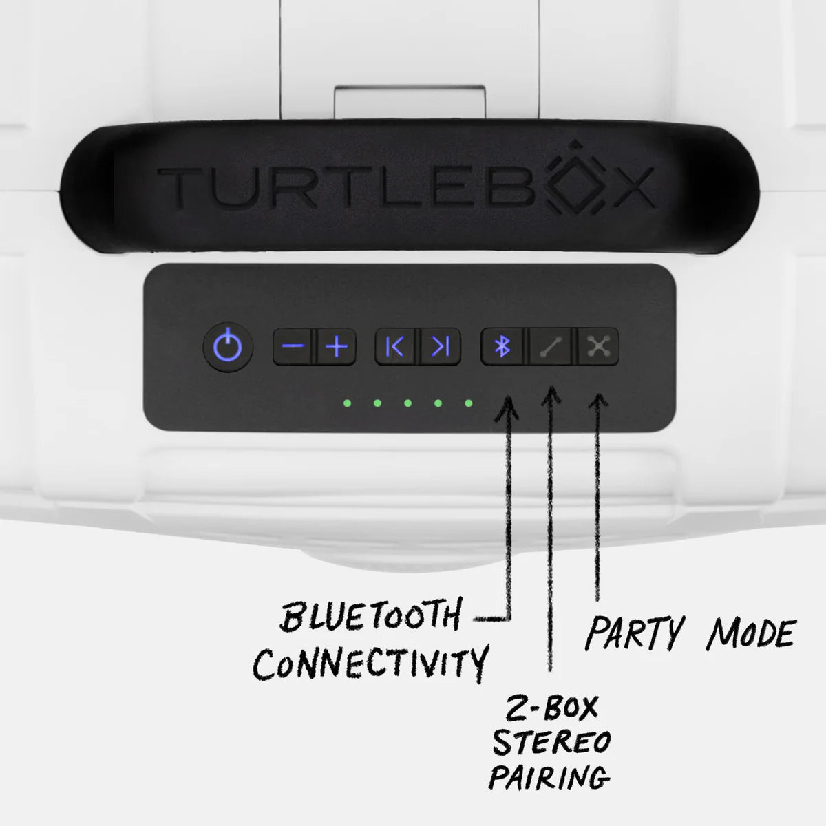 Turtlebox Audio - Outdoor Speaker Gen 3 - White + Black Handle