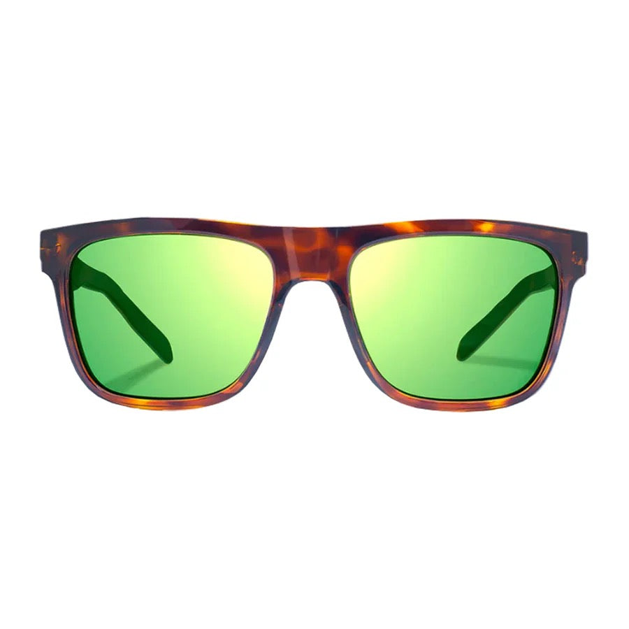 Bajio - Hopedale Sunglasses - Brown Tortoise Glass Frame - Green Mirror