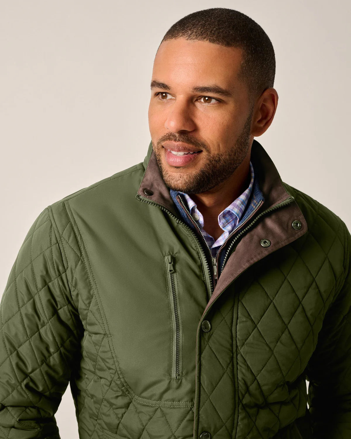 Johnnie O - Juno Quilted Snap Jacket - Mangrove