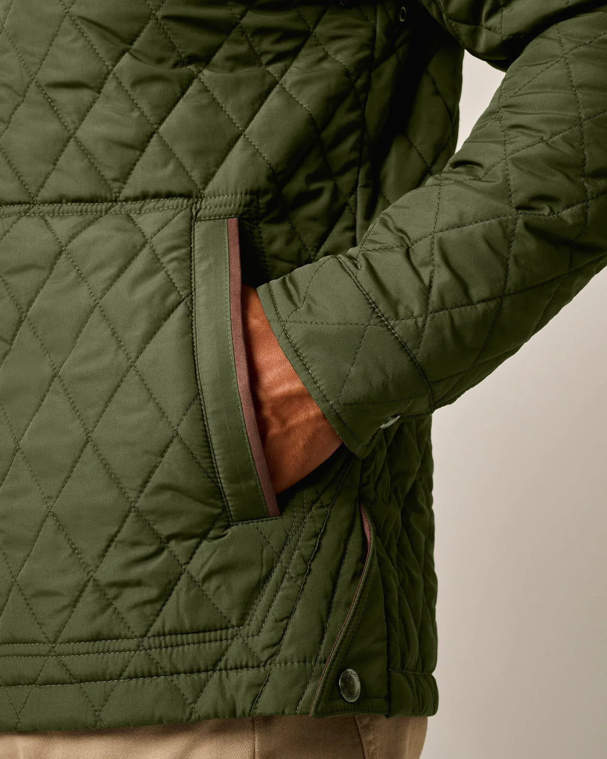 Johnnie O - Juno Quilted Snap Jacket - Mangrove