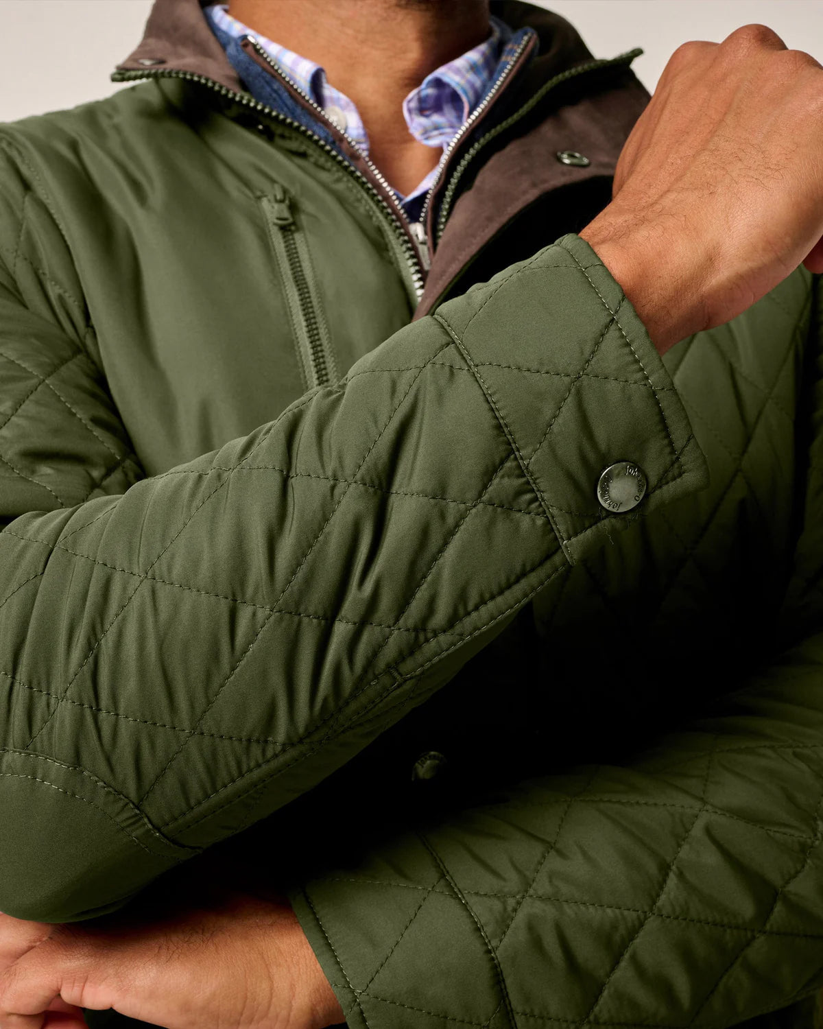 Johnnie O - Juno Quilted Snap Jacket - Mangrove