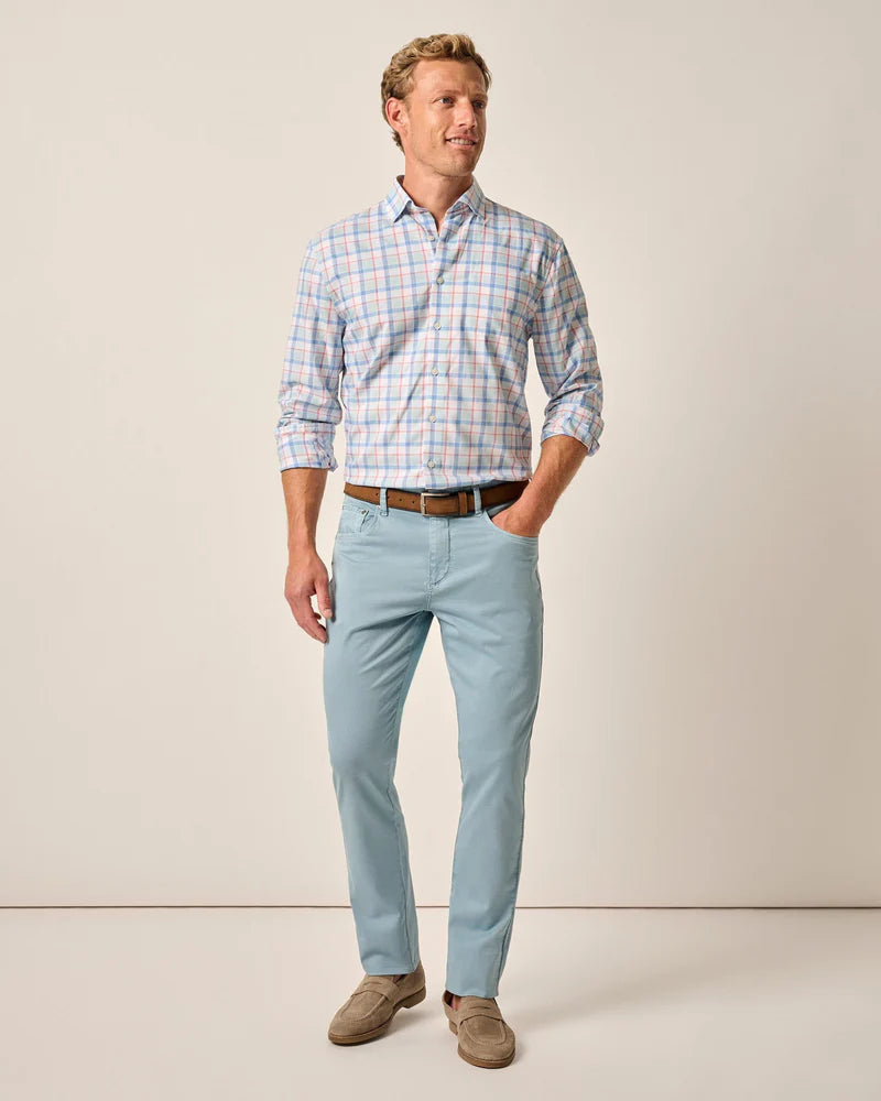 Johnnie O - Carmel Sateen 5-Pocket Pant - Windward Blue