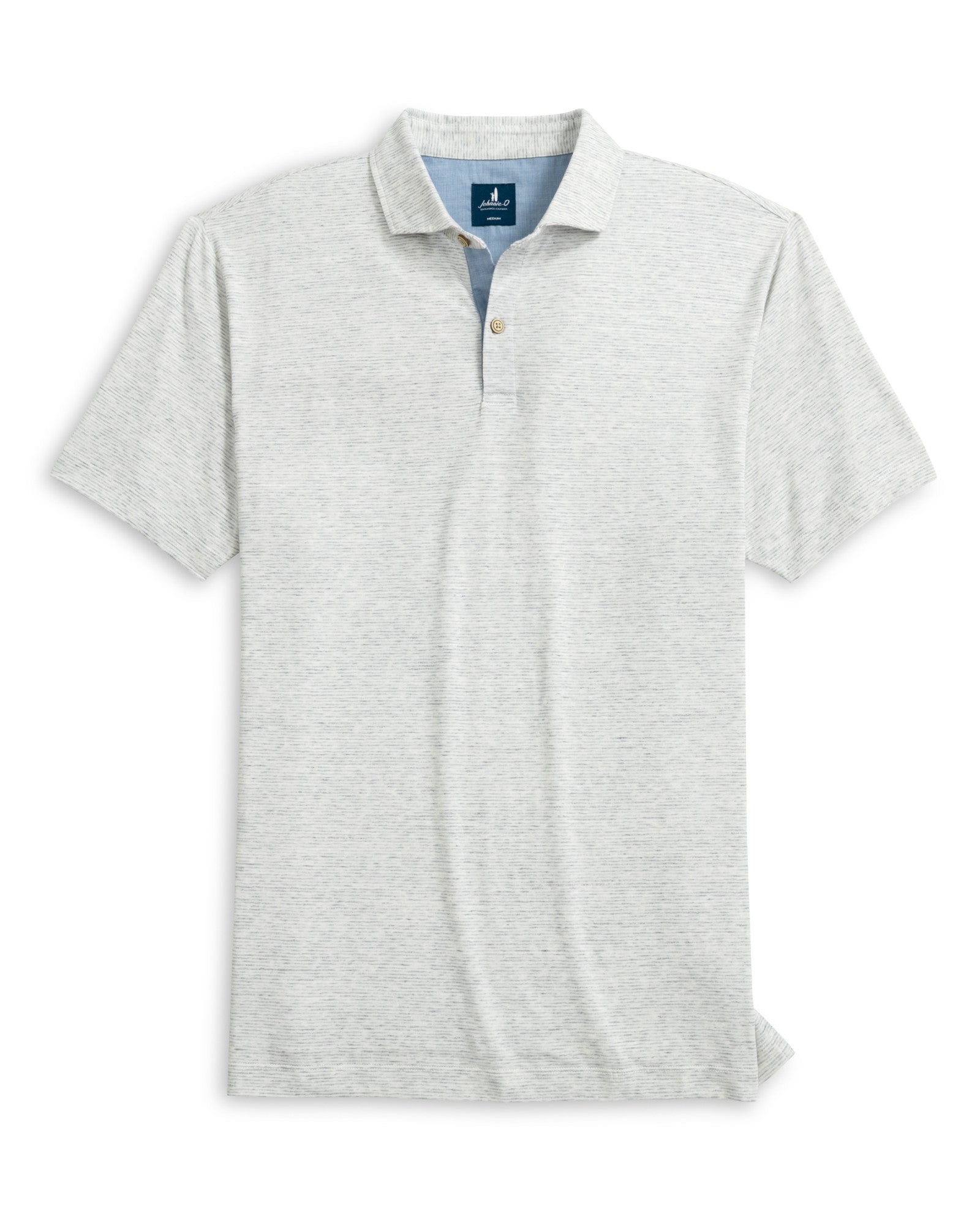 Johnnie O - Slub Cotton Blend Polo - Light Grey