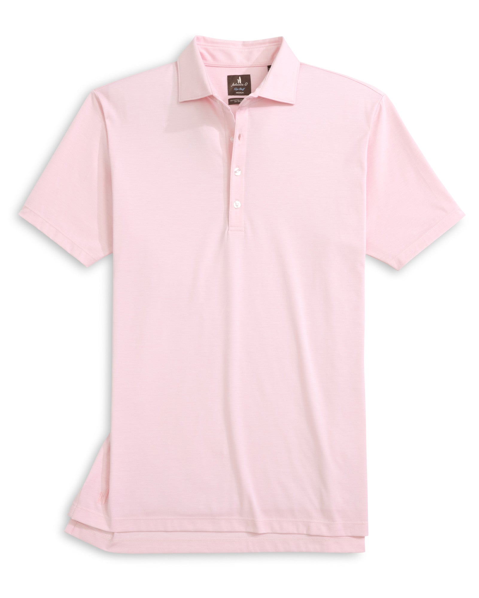 Johnnie O - Elba Solid Fine Pique Knit 4-Button Polo - Pamplemousse