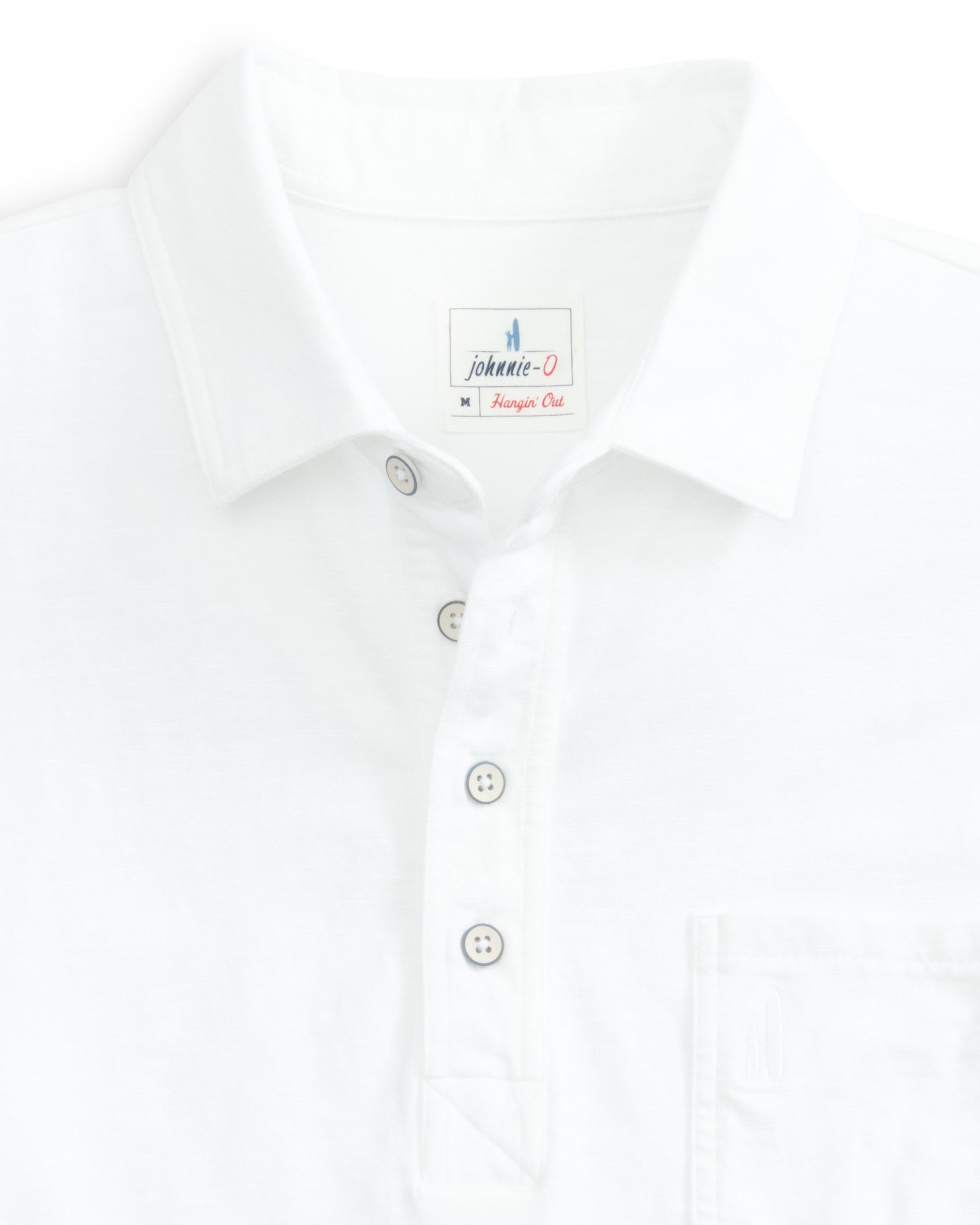 Johnnie O - Coastal Wash Original 4 Button Polo - White