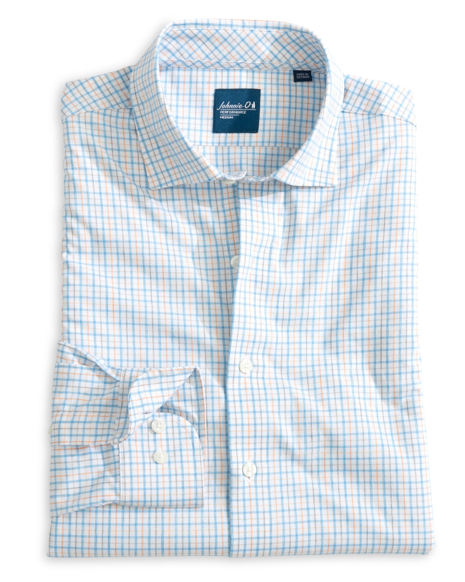 Johnnie O - Briney Tattersall Everyday Performance Button Down Shirt - Lapis