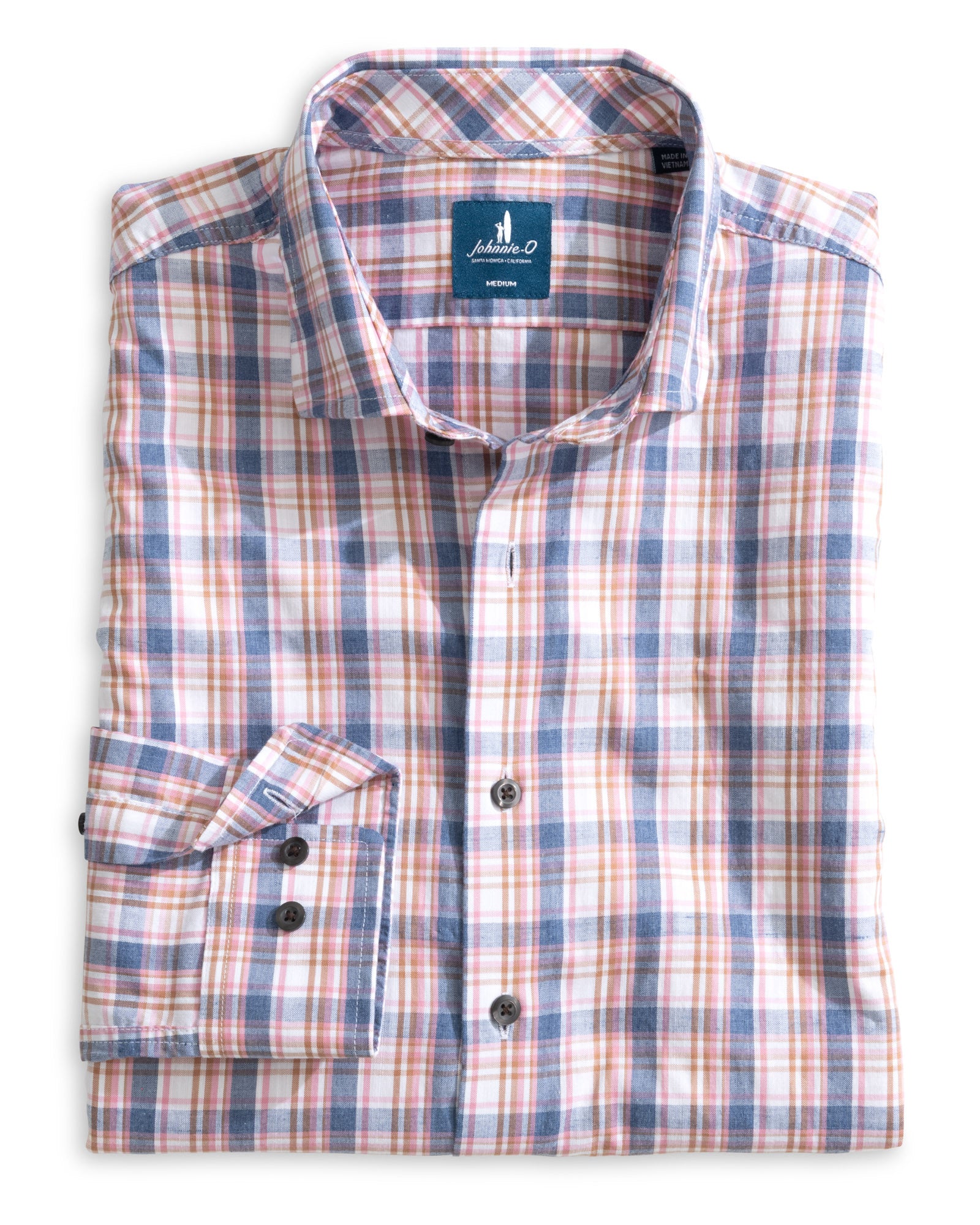 Johnnie O - Slub Cotton Button Down Shirt - Jordi Plaid