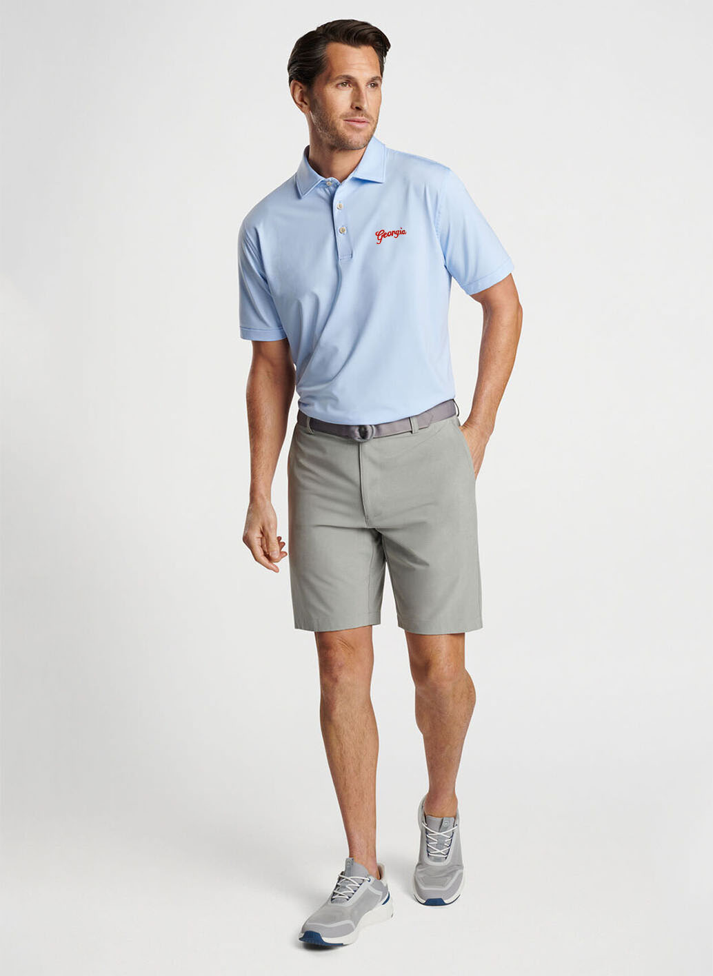 Peter Millar - Georgia Script™ Jubilee Stripe Polo - Cottage Blue
