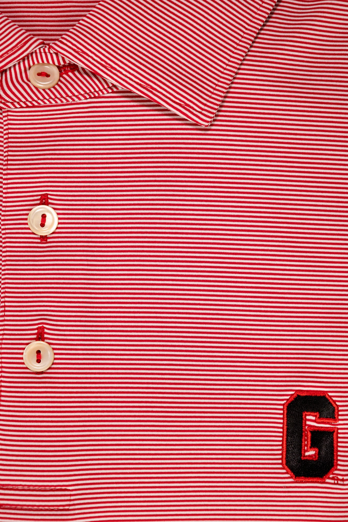 Peter Millar - Block G Jubilee Stripe Polo - Red