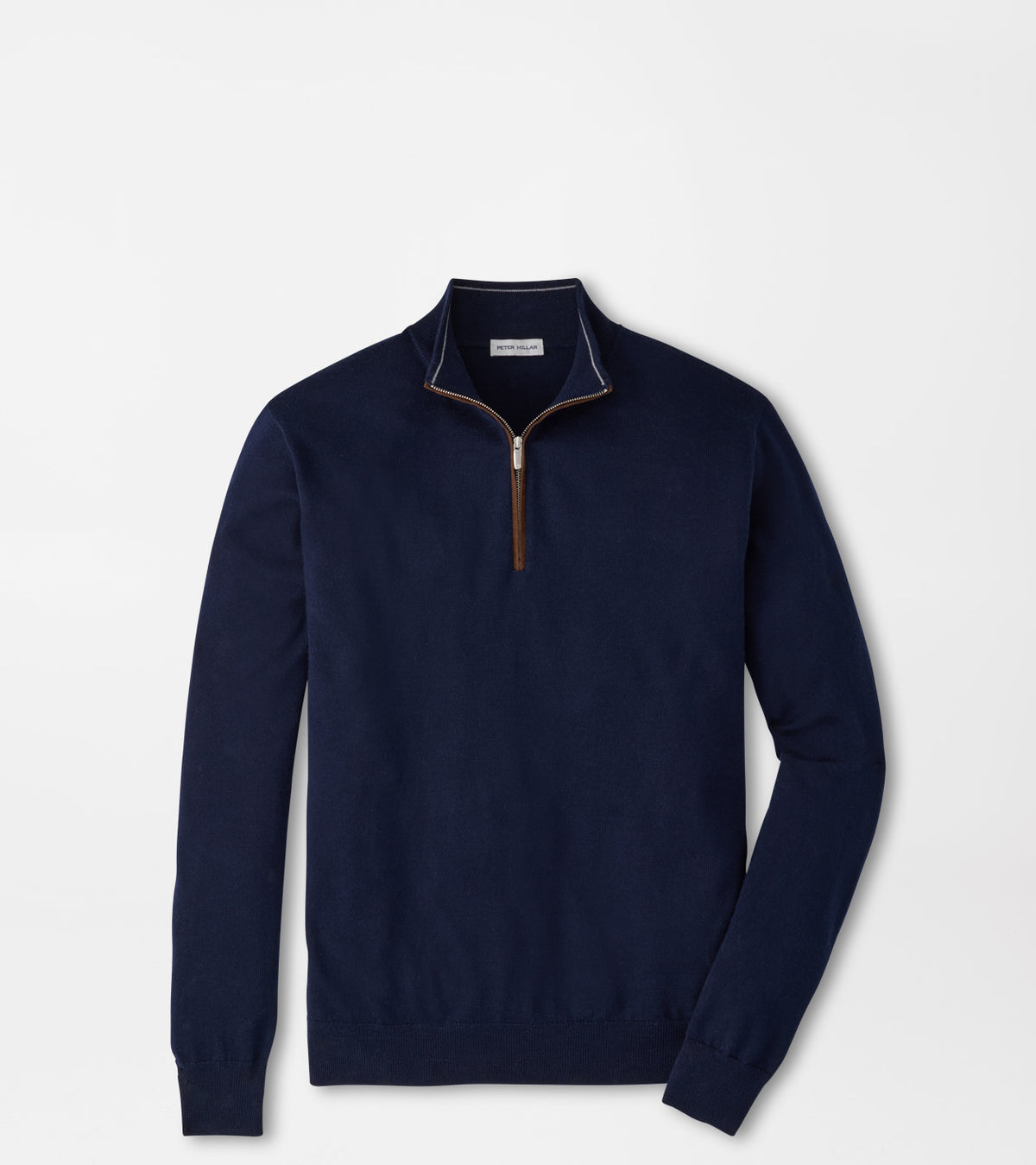 Peter Millar - Autumn Crest Suede Trim Quarter-Zip - Navy