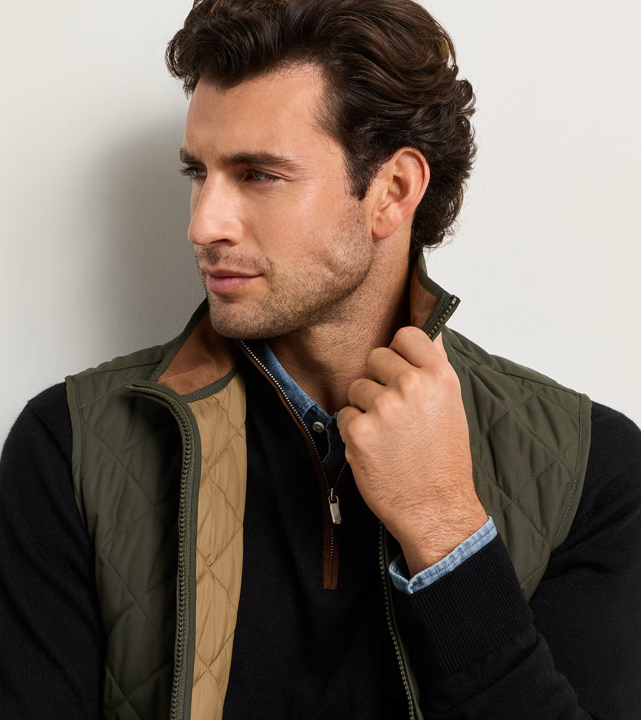 Peter Millar - Essex Vest - Dark Olive