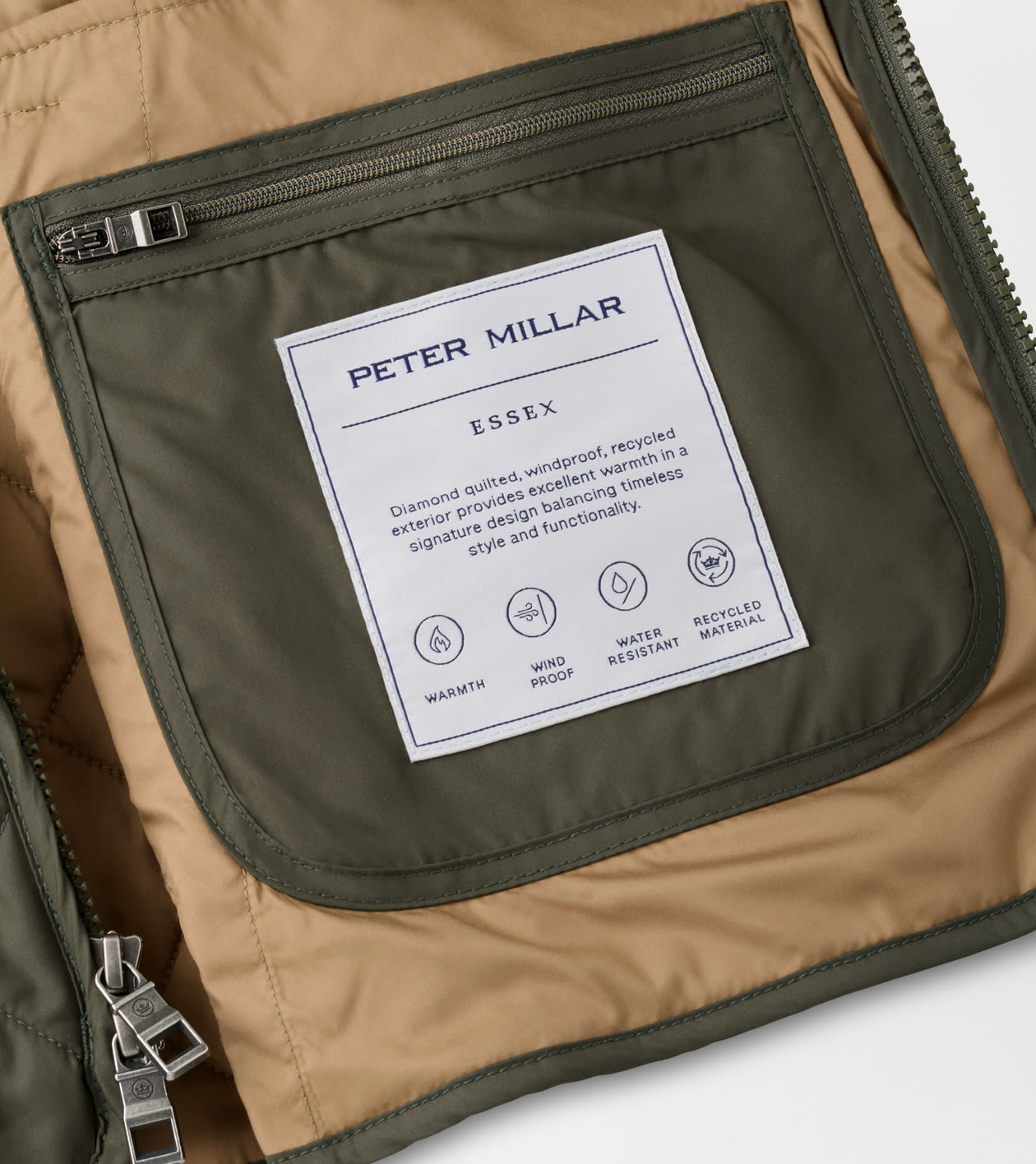 Peter Millar - Essex Vest - Dark Olive