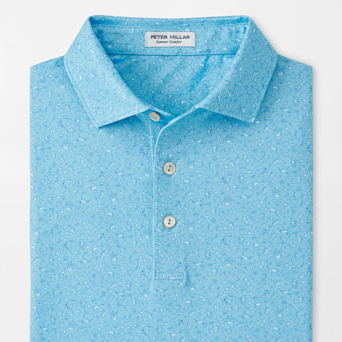 Peter Millar - Chambers Performance Jersey Polo - Seaport Blue