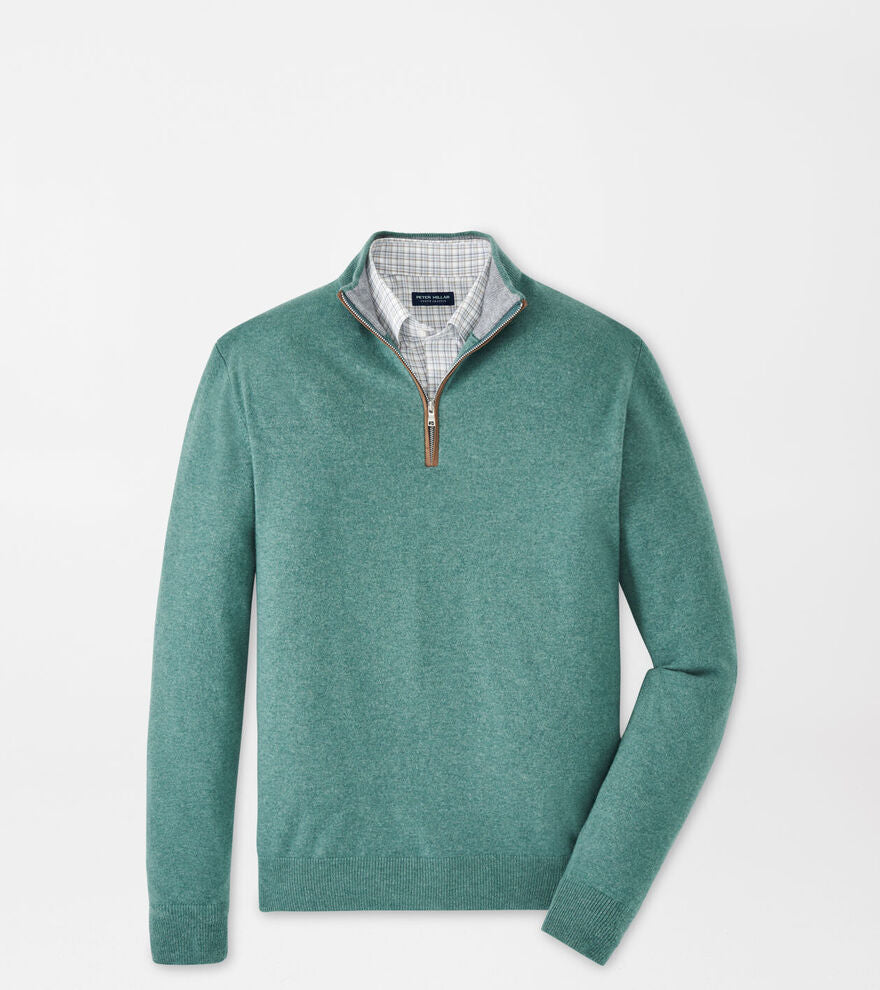 Peter Millar - Artisan Crafted Cashmere Flex Quarter-Zip - Sherwood