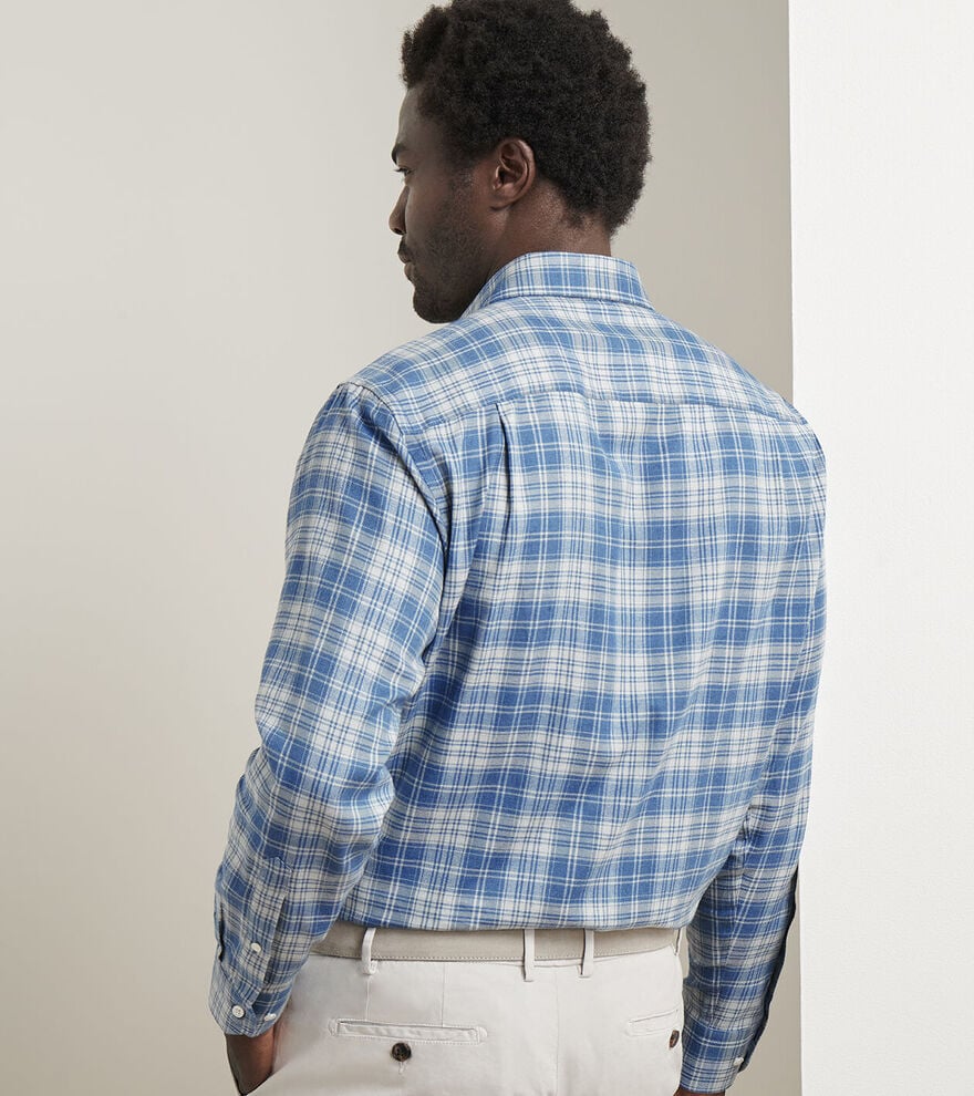 Peter Millar - Riccia Italian Flannel Sport Shirt - Rain Cloud