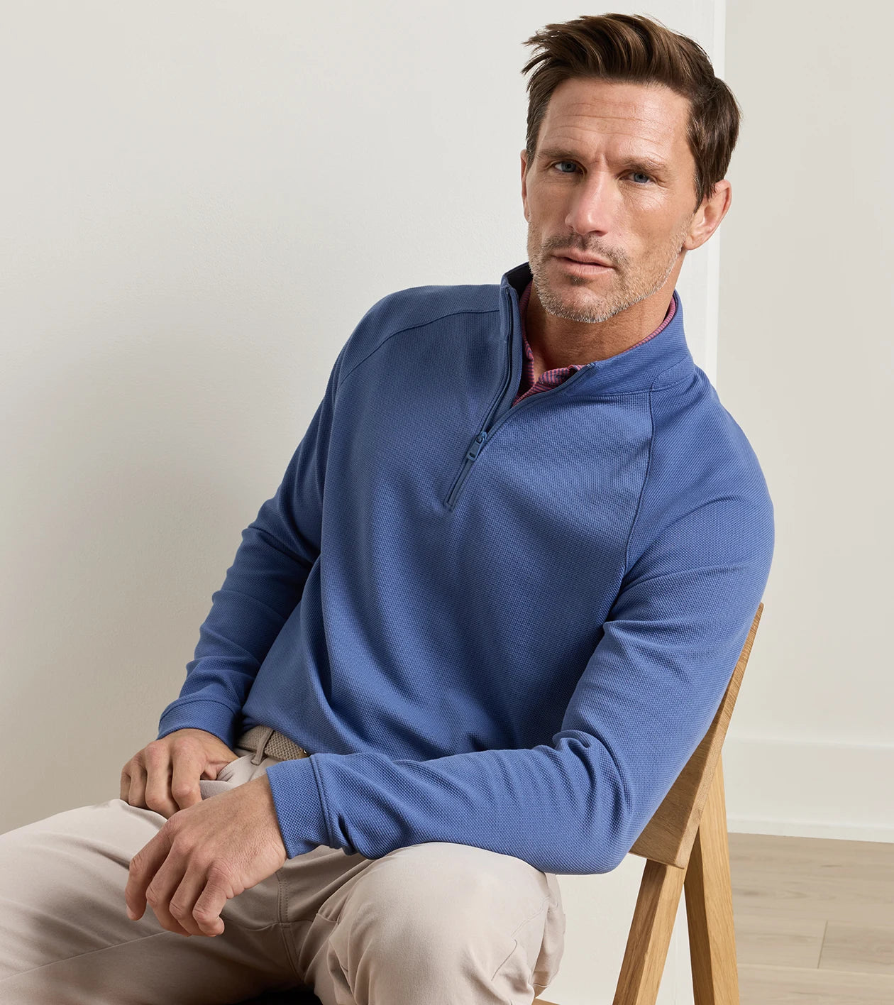 Peter Millar - Cradle Piqué Performance Quarter Zip - Bali Blue