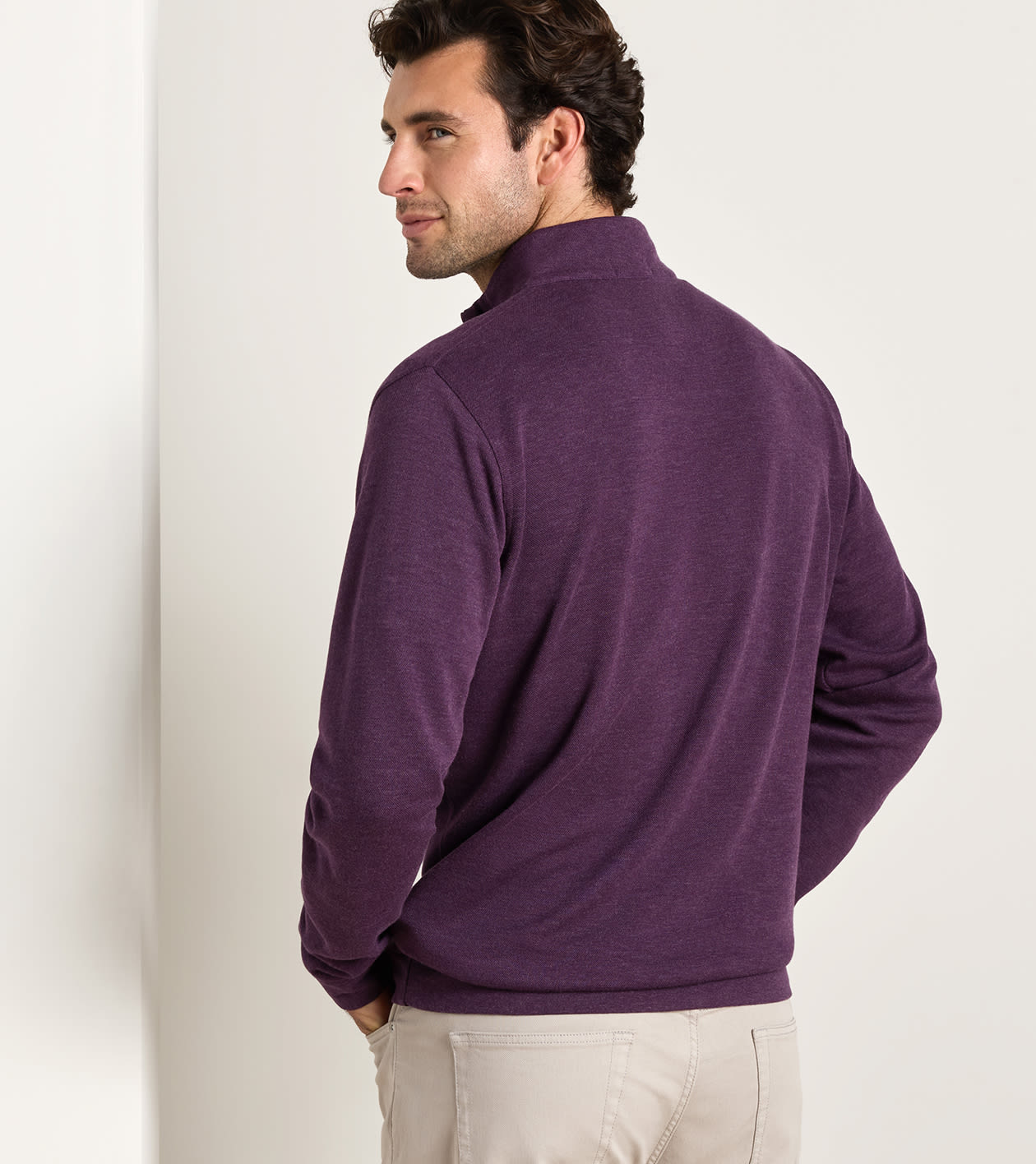 Peter Millar - Crown Comfort Quarter-Zip Pullover - Grapeseed
