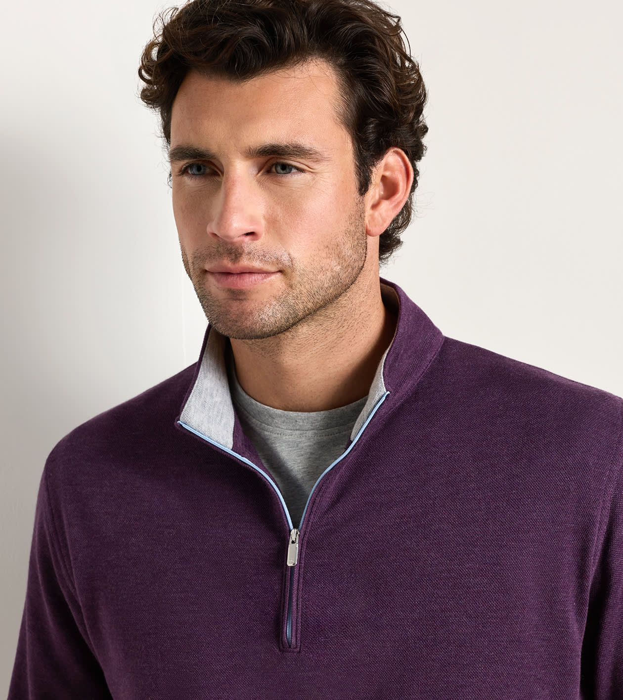Peter Millar - Crown Comfort Quarter-Zip Pullover - Grapeseed