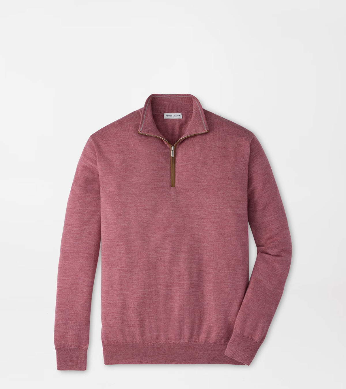 Peter Millar - Autumn Crest Suede Trim Quarter-Zip - Dusty Rose
