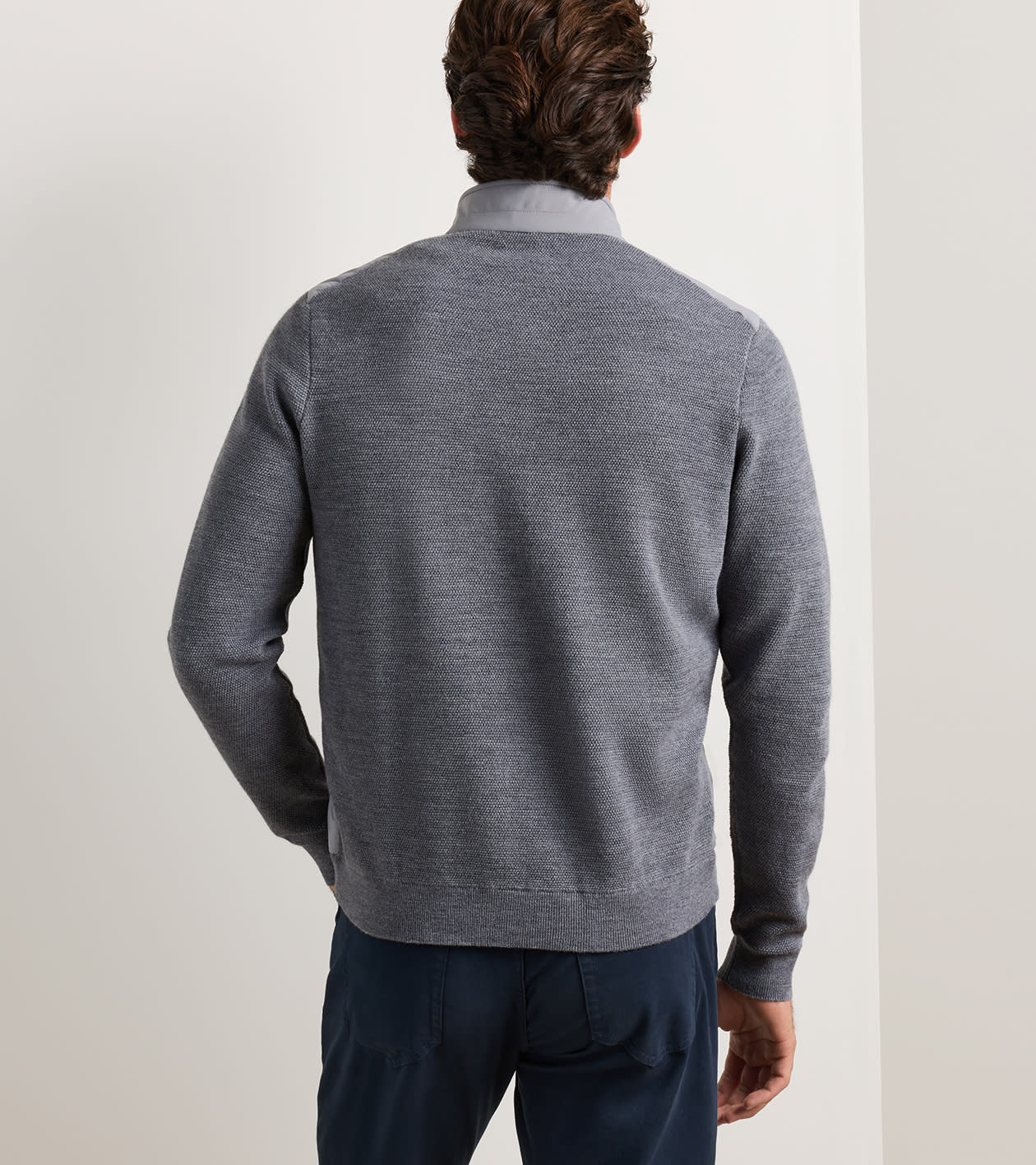 Peter Millar - Solarspun Full Zip Sweater - Oslo Grey