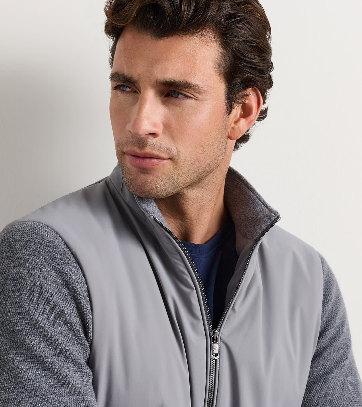 Peter Millar - Solarspun Full Zip Sweater - Oslo Grey