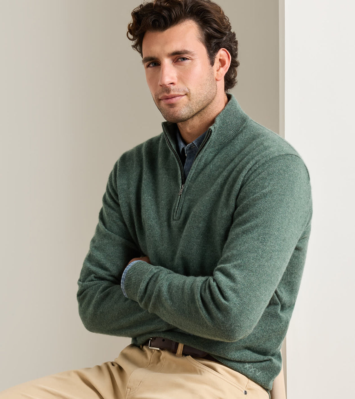 Peter Millar - 25th Anniversary Cashmere Quarter-Zip Sweater - Ivy