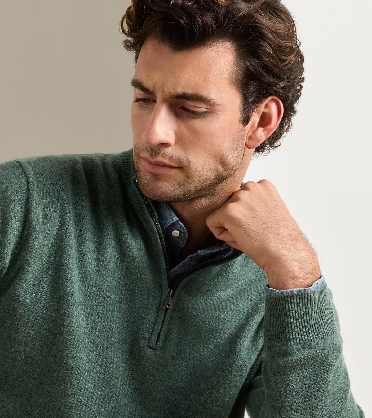 Peter Millar - 25th Anniversary Cashmere Quarter-Zip Sweater - Ivy