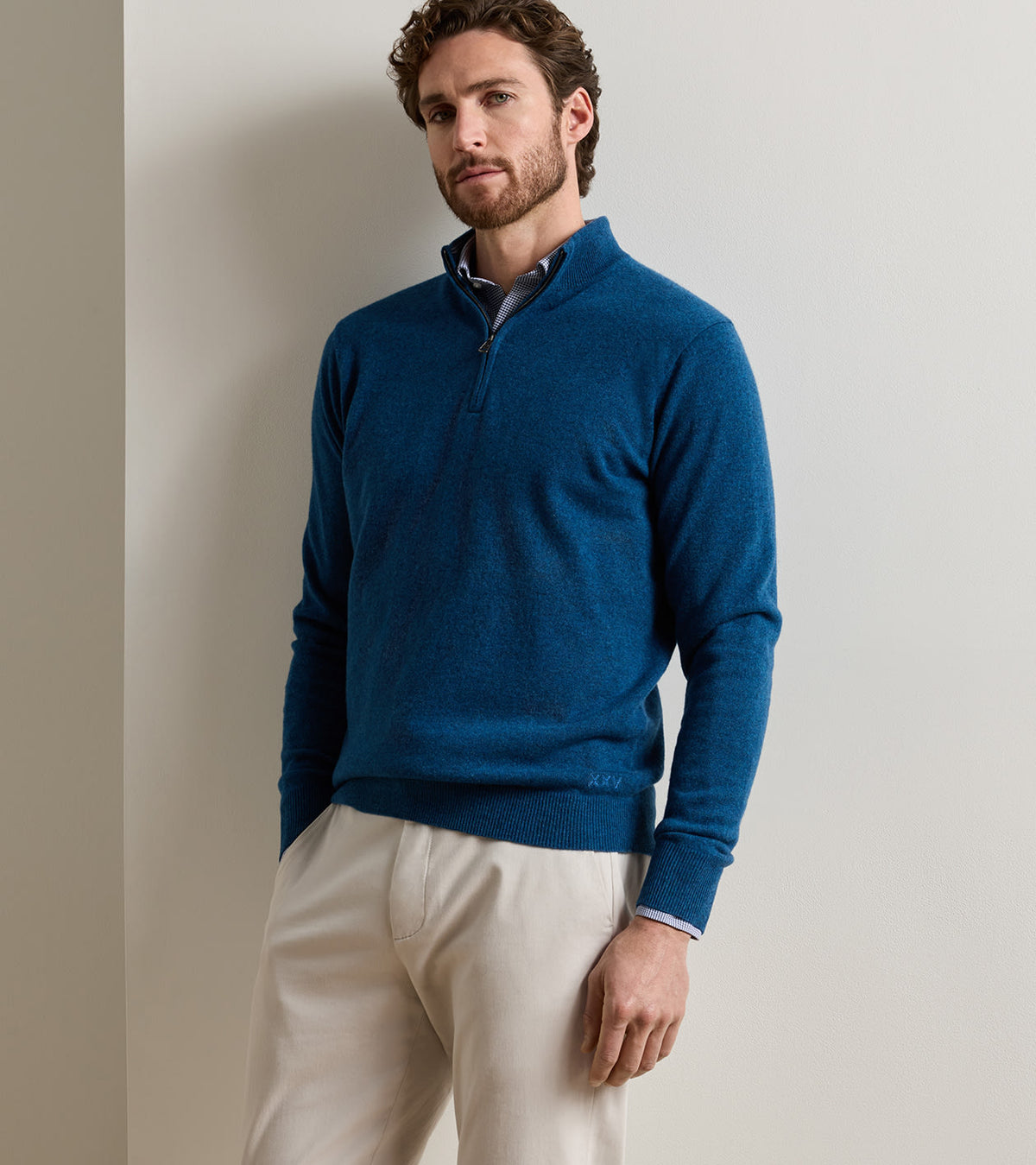 Peter Millar - 25th Anniversary Cashmere Quarter-Zip Sweater - Ocean Blue
