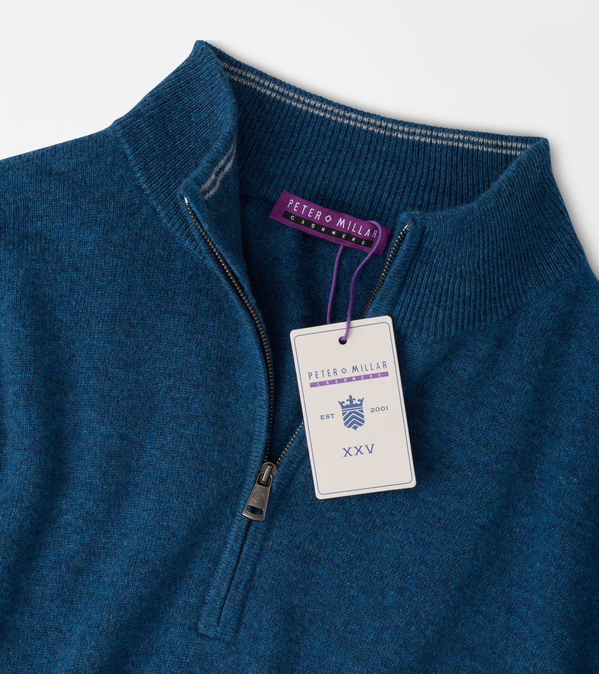 Peter Millar - 25th Anniversary Cashmere Quarter-Zip Sweater - Ocean Blue