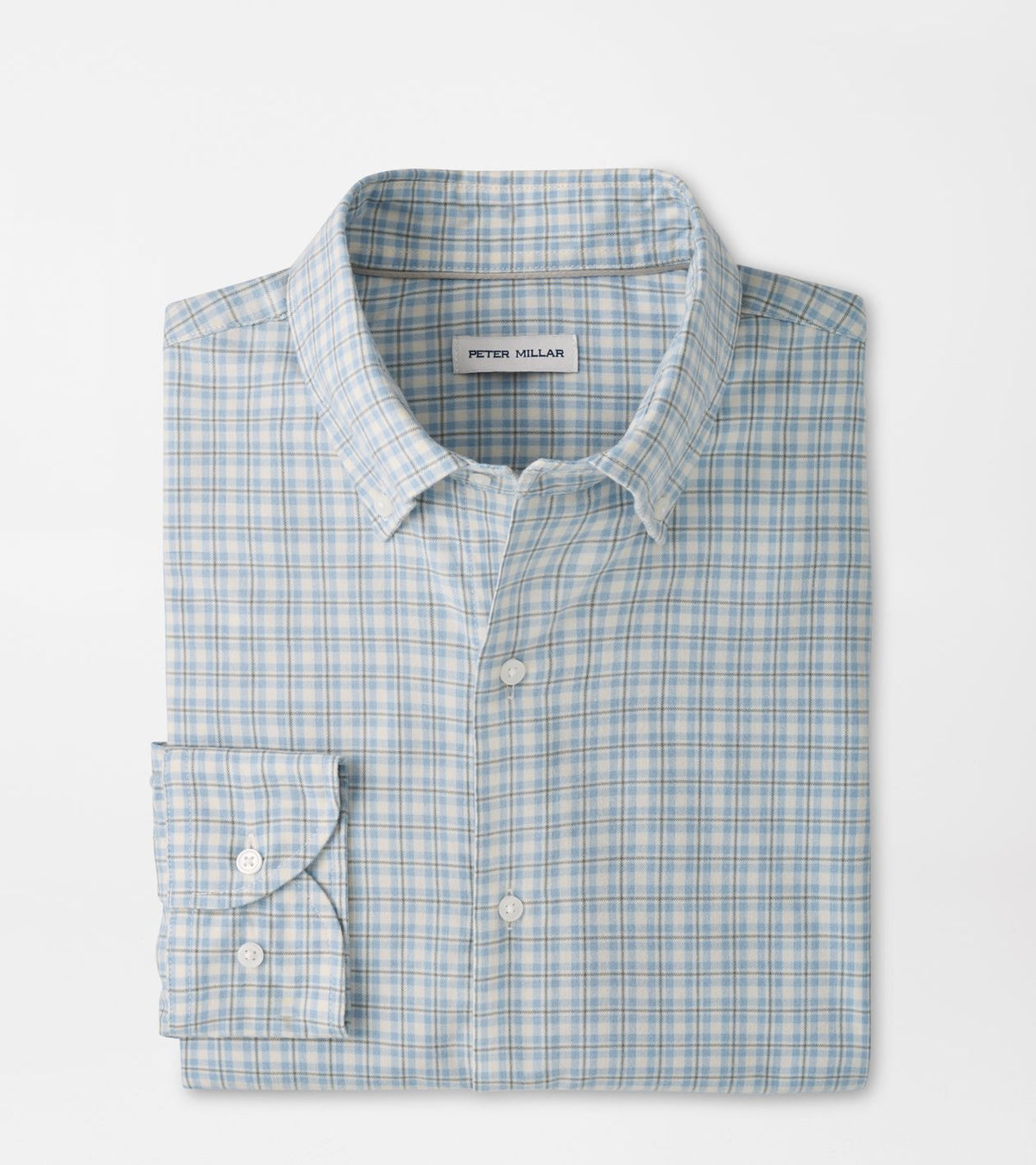Peter Millar - Oliver Performance Flannel Sport Shirt- Gravel Blue