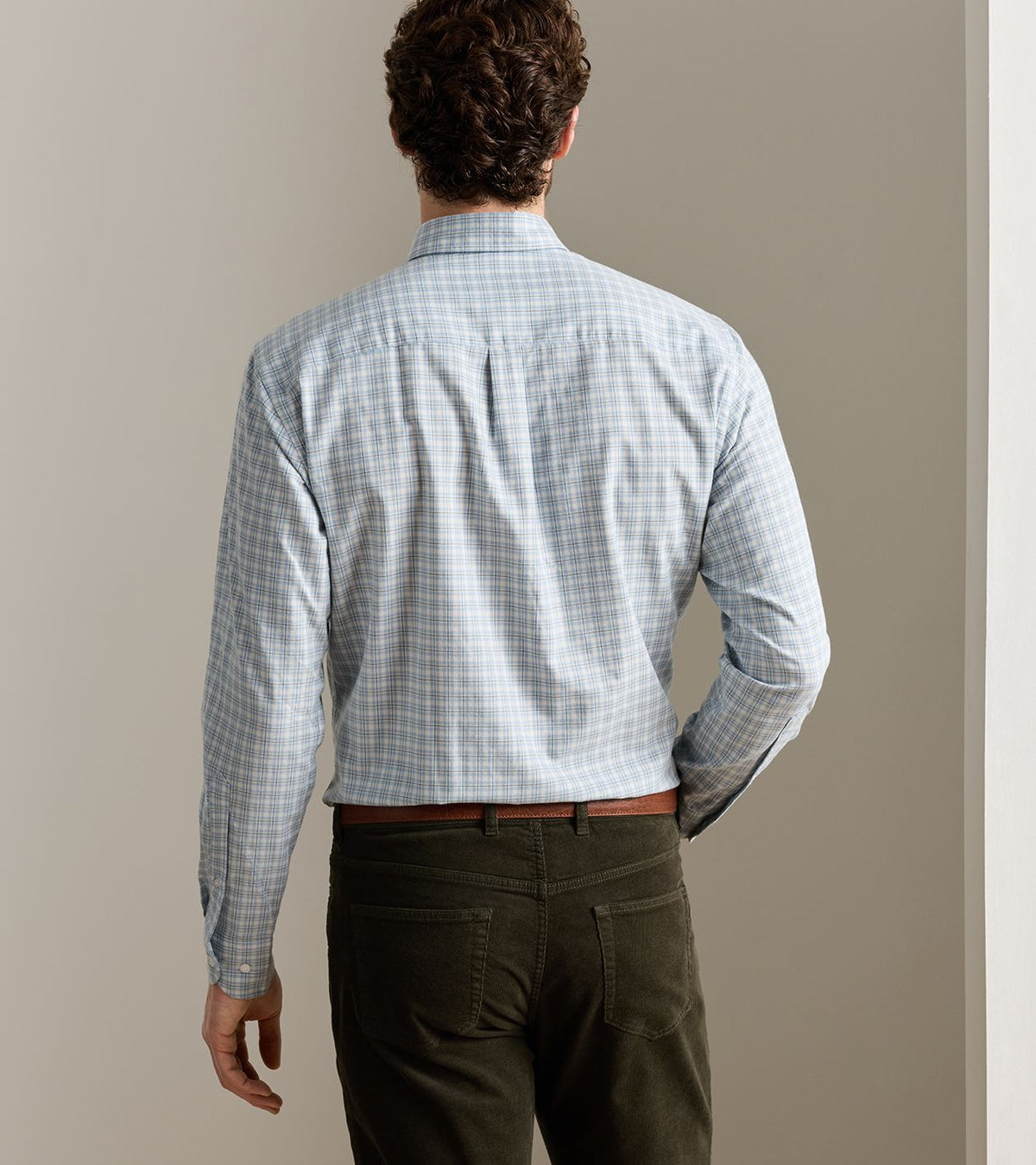 Peter Millar - Oliver Performance Flannel Sport Shirt- Gravel Blue