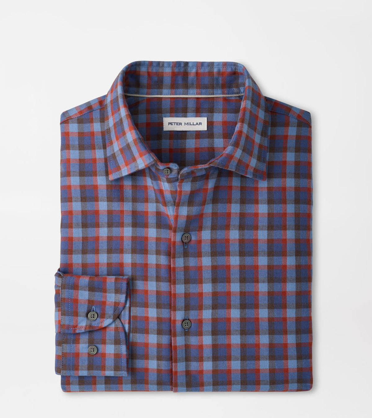 Peter Millar - Theodore Performance Flannel Sport Shirt - Crown Blue