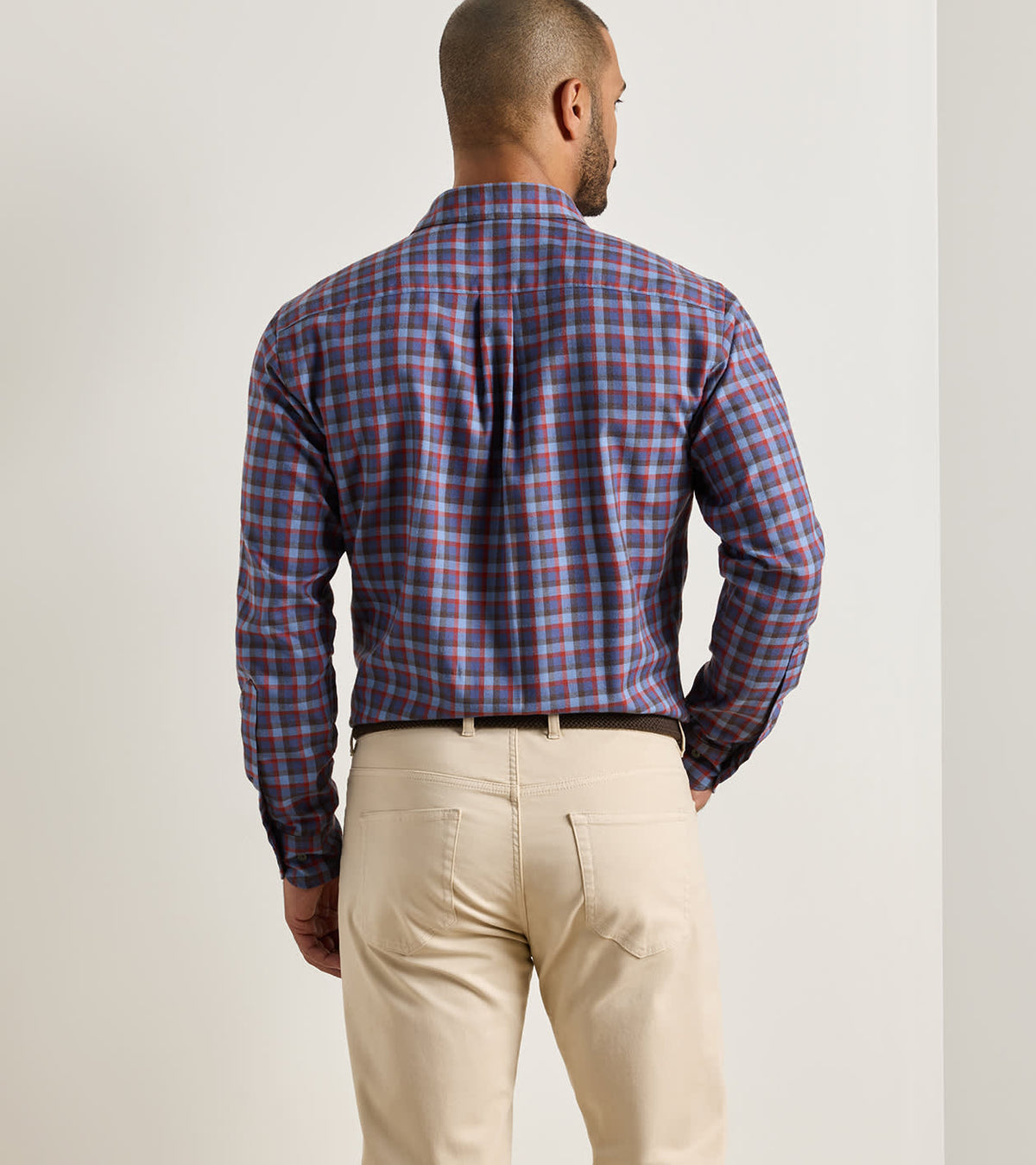 Peter Millar - Theodore Performance Flannel Sport Shirt - Crown Blue