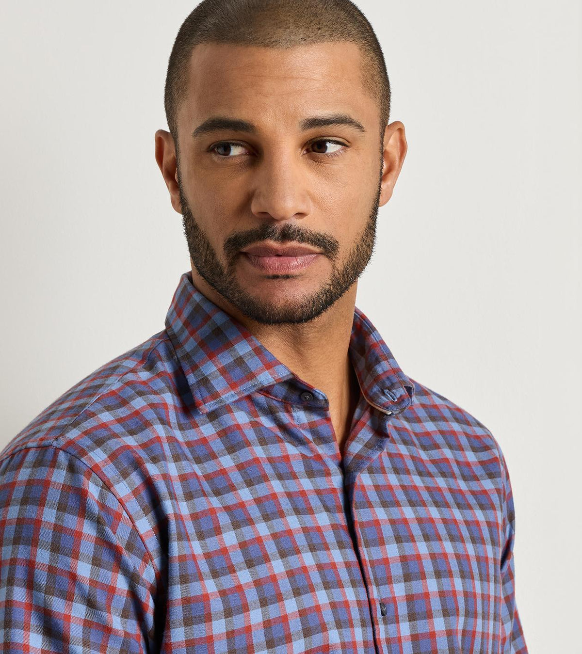 Peter Millar - Theodore Performance Flannel Sport Shirt - Crown Blue