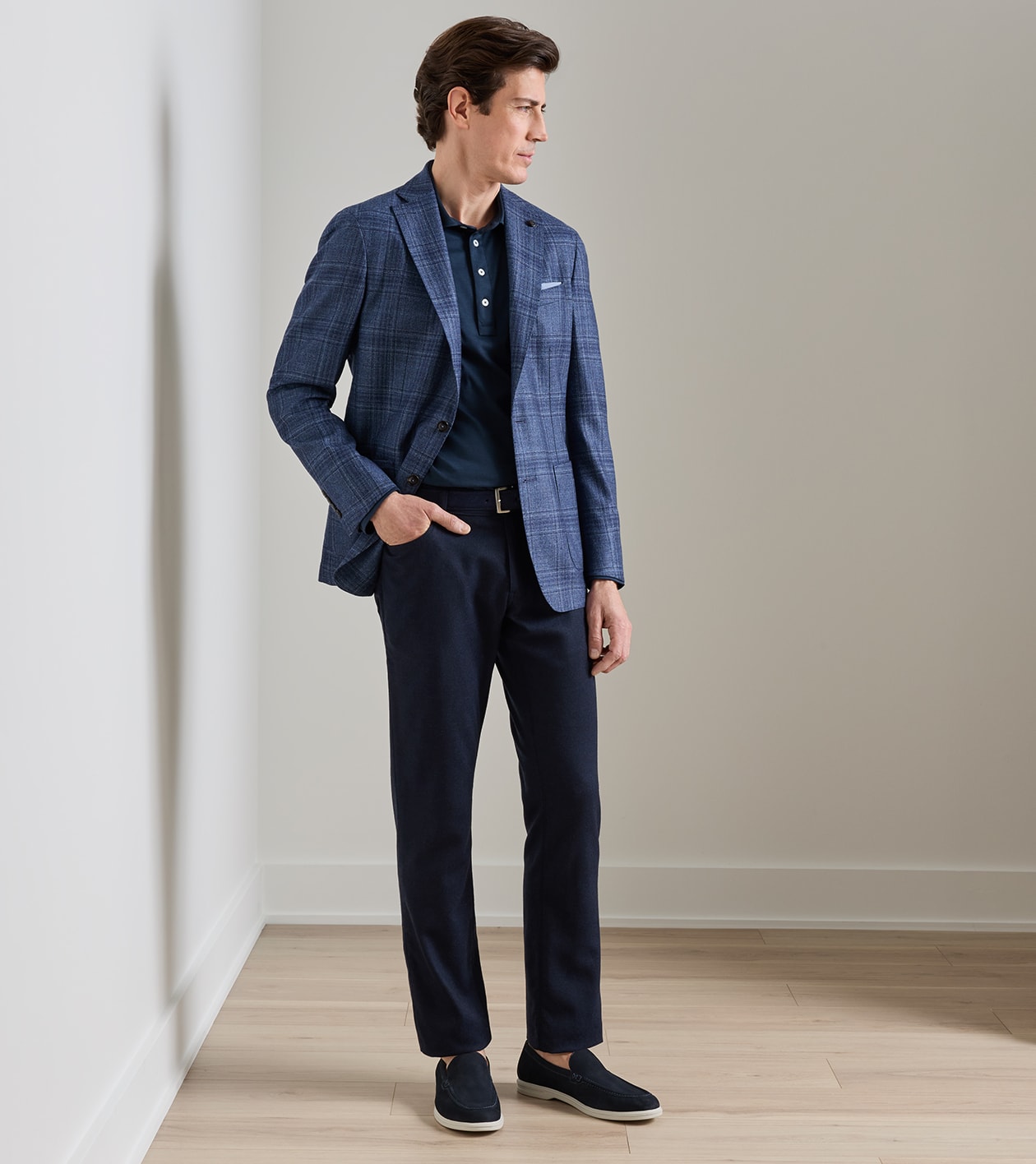 Peter Millar - Davies Plaid Soft Jacket - Cadet