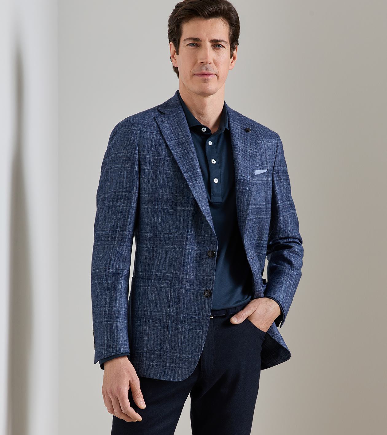 Peter Millar - Davies Plaid Soft Jacket - Cadet
