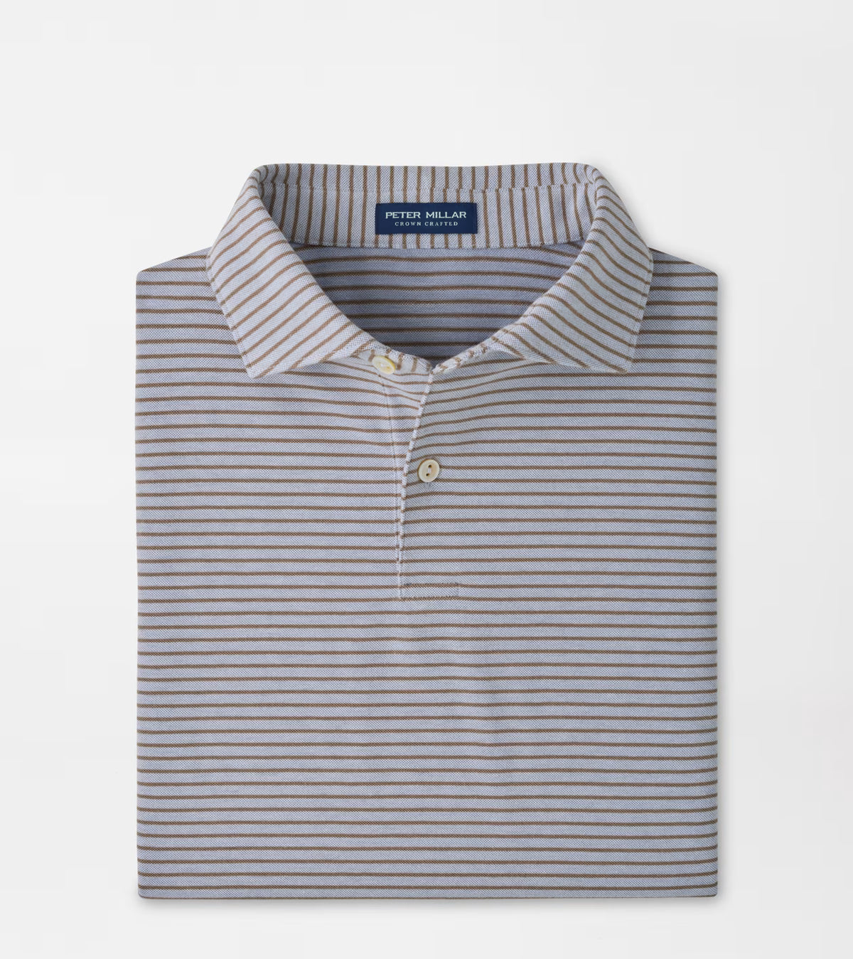 Peter Millar - Albatross Cotton-Blend Piqué Polo - Windy Blue & Light Mocha