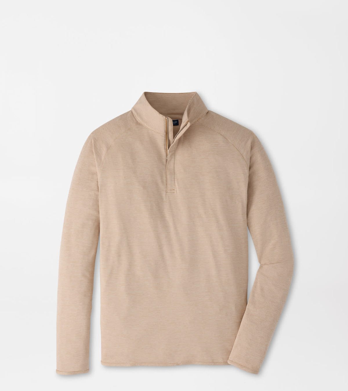 Peter Millar - Stealth Stripe Performance Quarter-Zip - Light Nutmeg