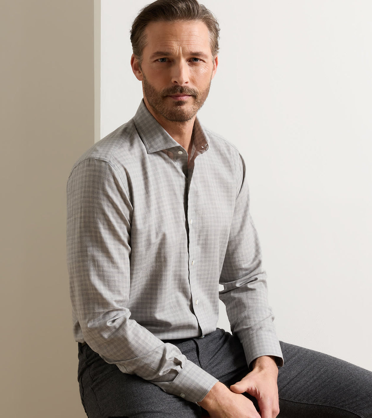 Peter Millar - Felix Cotton Sport Shirt - Argento