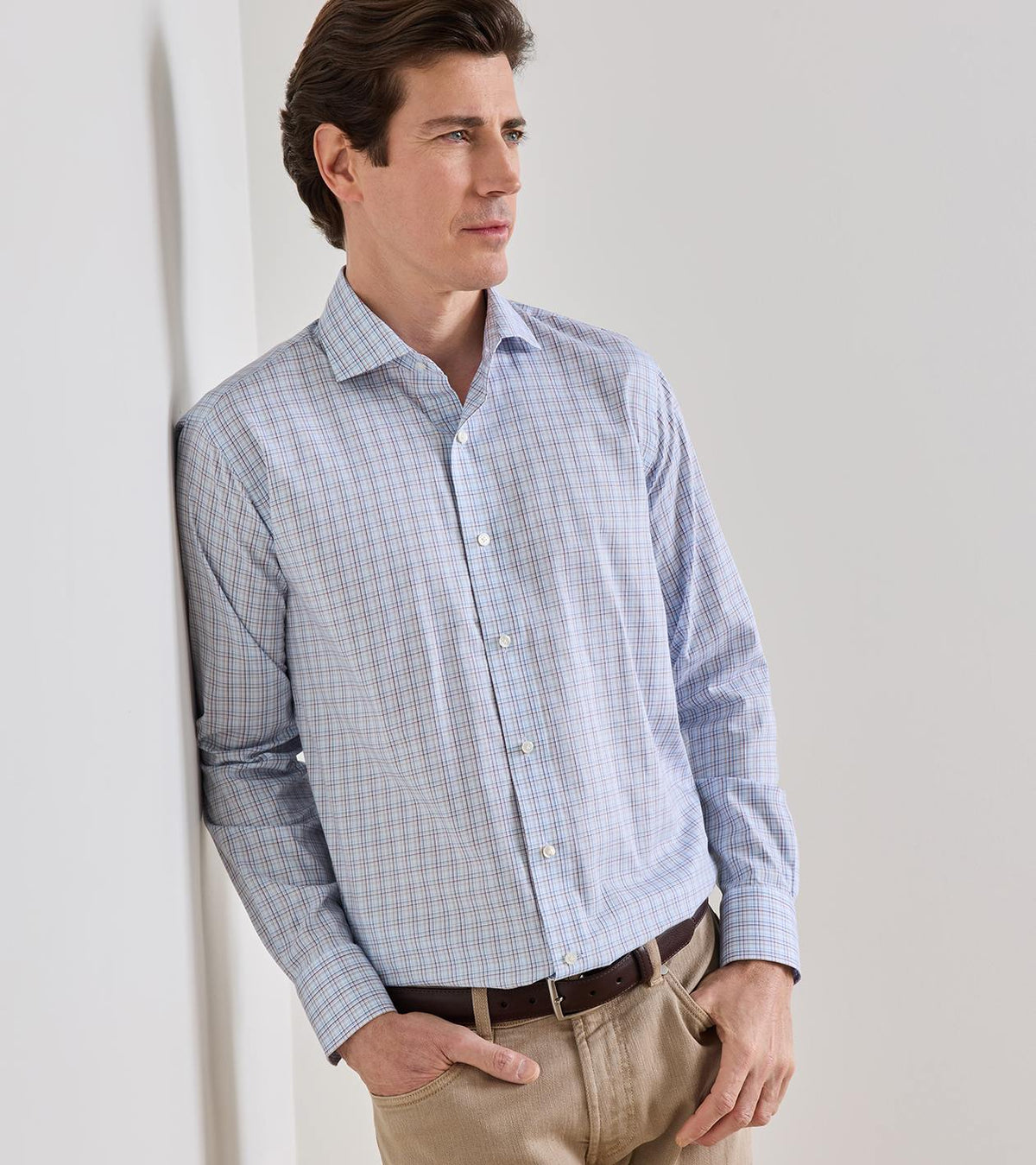 Peter Millar - Amos Cotton Sport Shirt - Whitehaven Blue