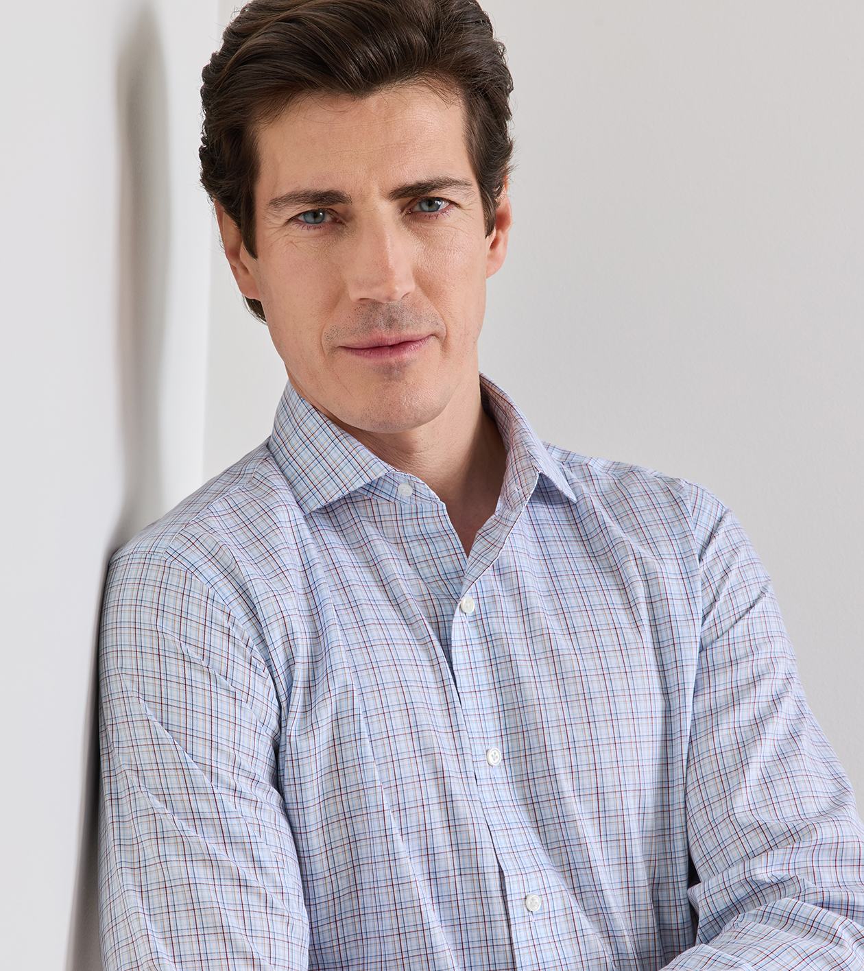 Peter Millar - Amos Cotton Sport Shirt - Whitehaven Blue
