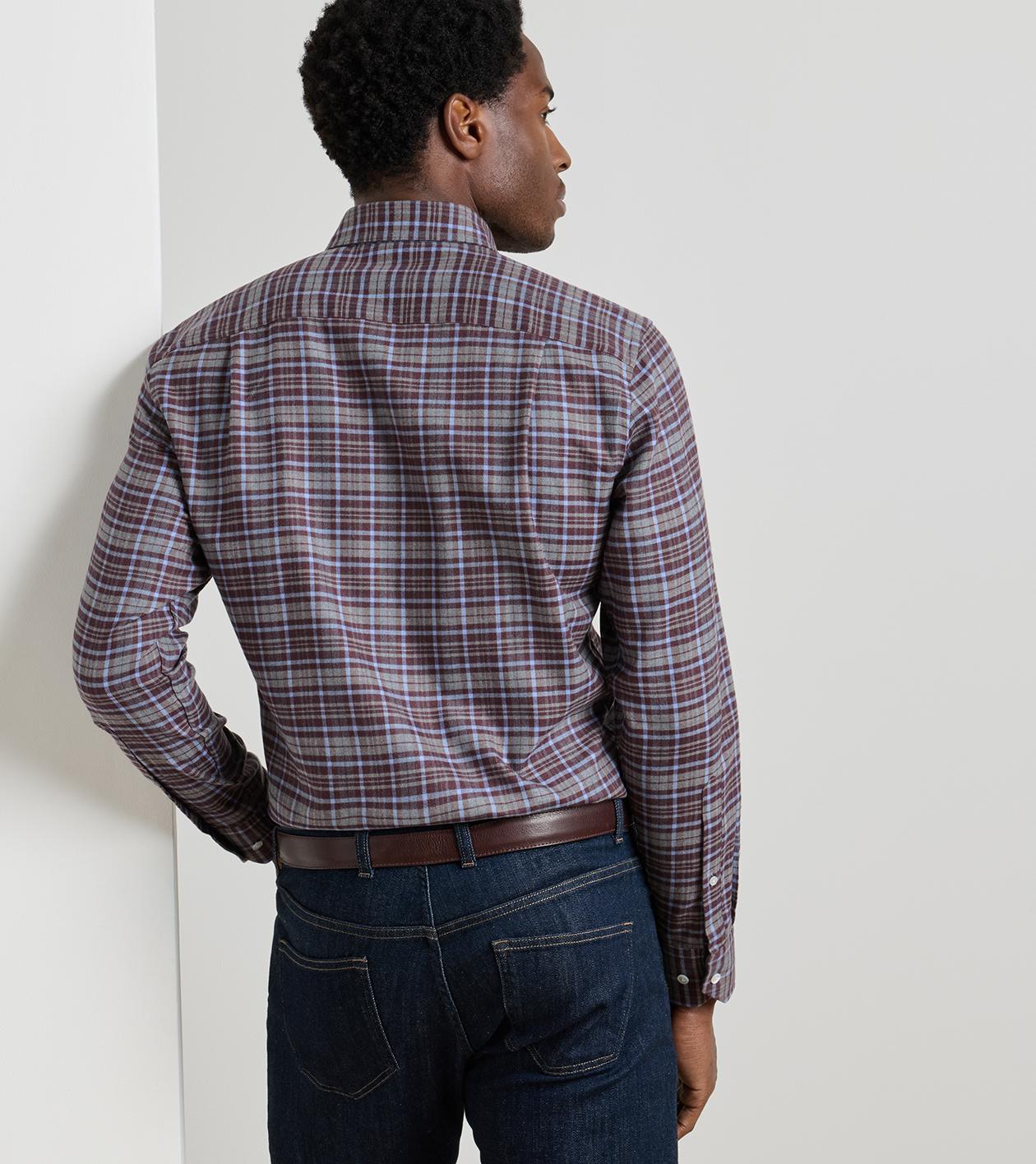Peter Millar - Cuneo Italian Flannel Sport Shirt - Argento