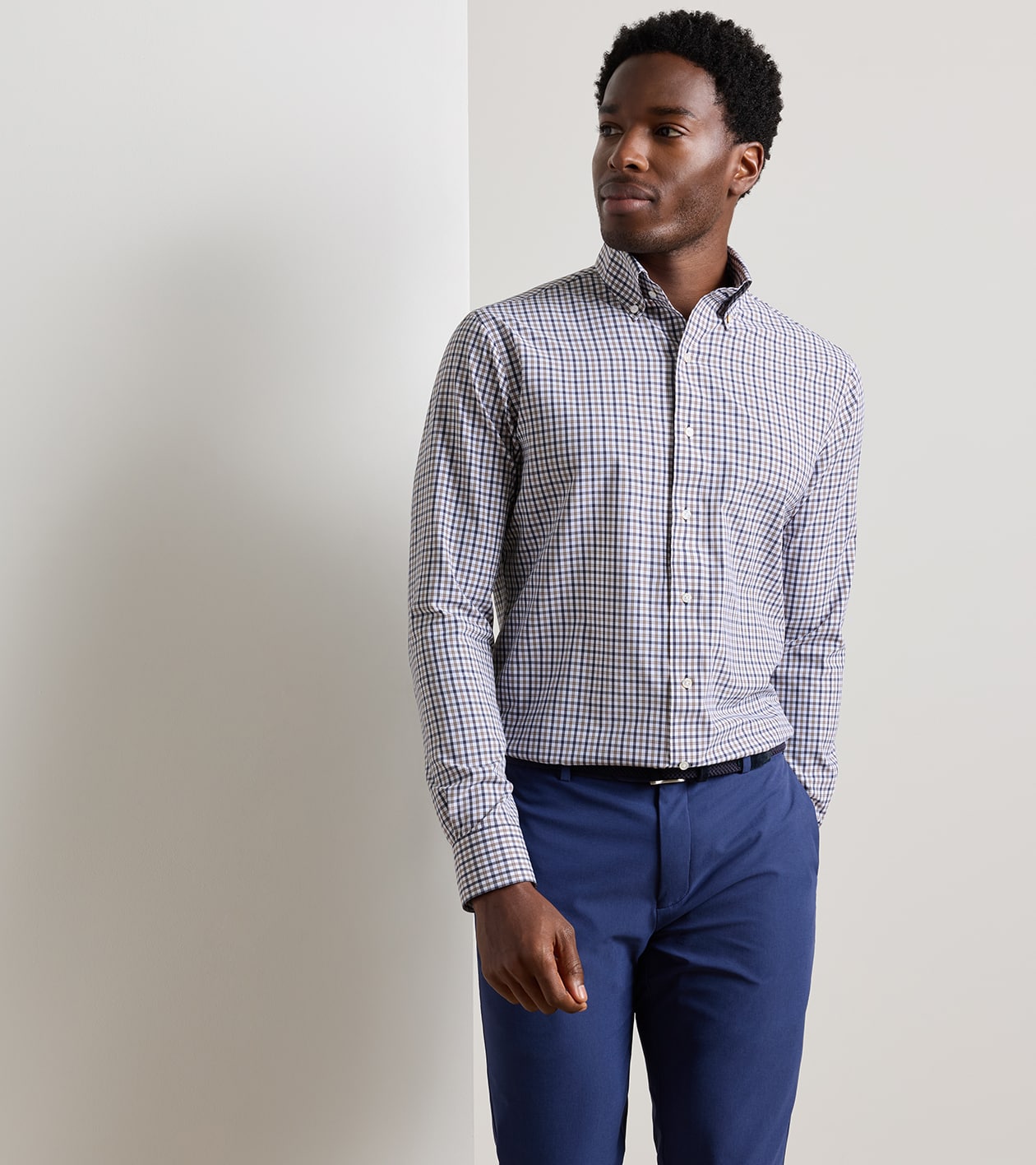 Peter Millar - Clarence Performance Poplin Sport Shirt - WIndy Blue