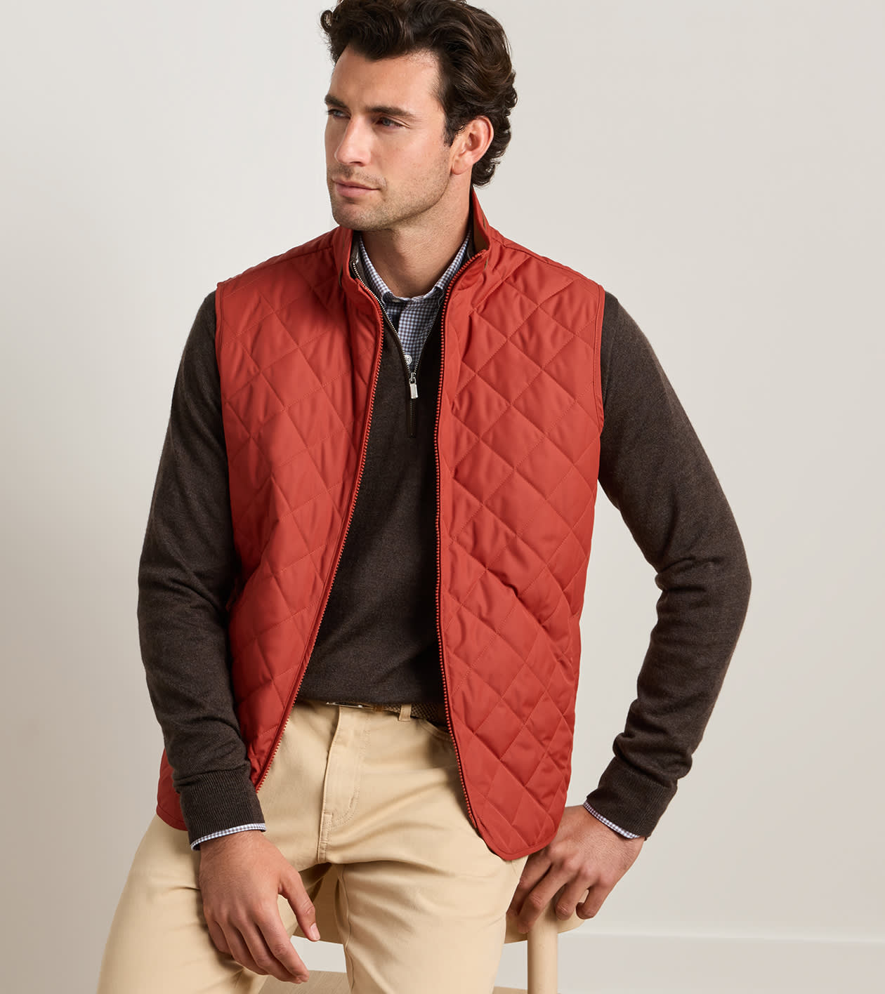 Peter Millar - Essex Vest - Burnt Orange