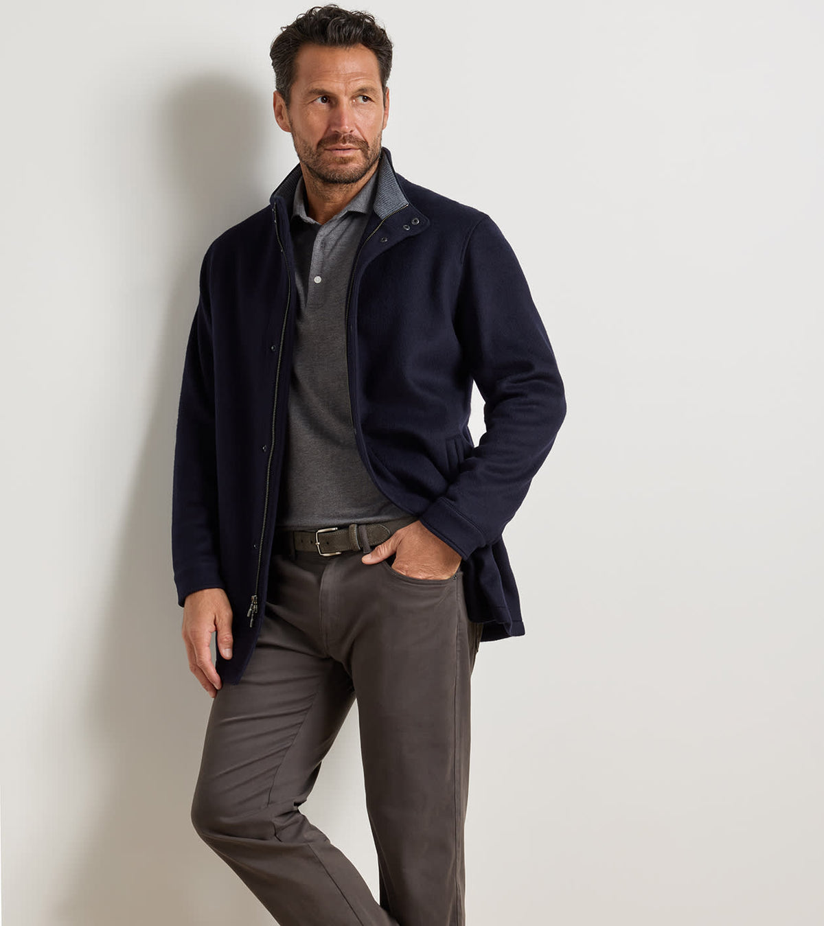 Peter Millar - Crown Flex Merino City Coat - Navy