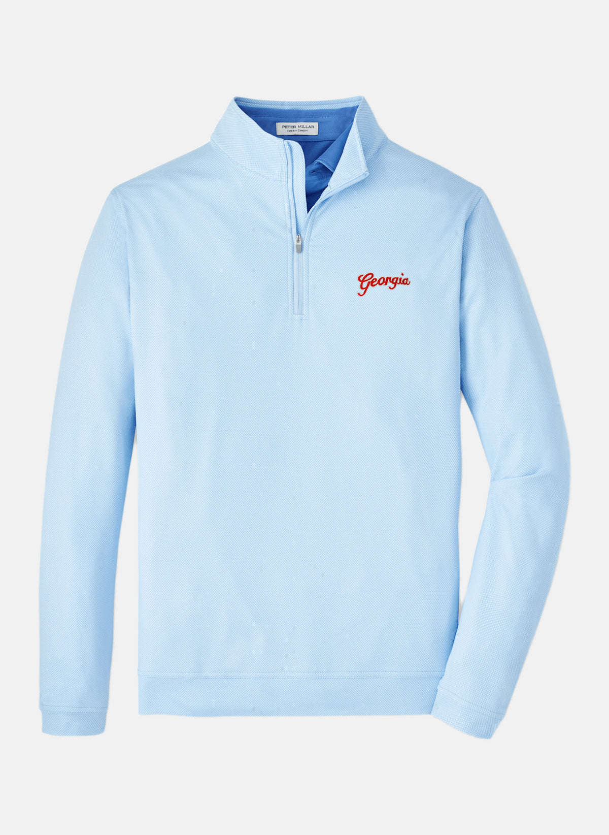 Peter Millar - Georgia Script™ Perth Birdseye Quarter Zip - Pale Peter Millar - Georgia Script™ Perth Birdseye Quarter Zip - Pale