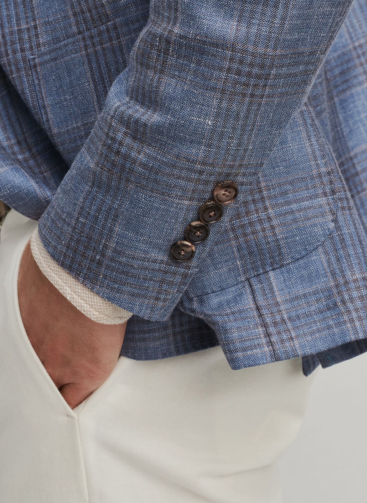 Peter Millar - Ames Plaid Soft Jacket - Blue Pearl